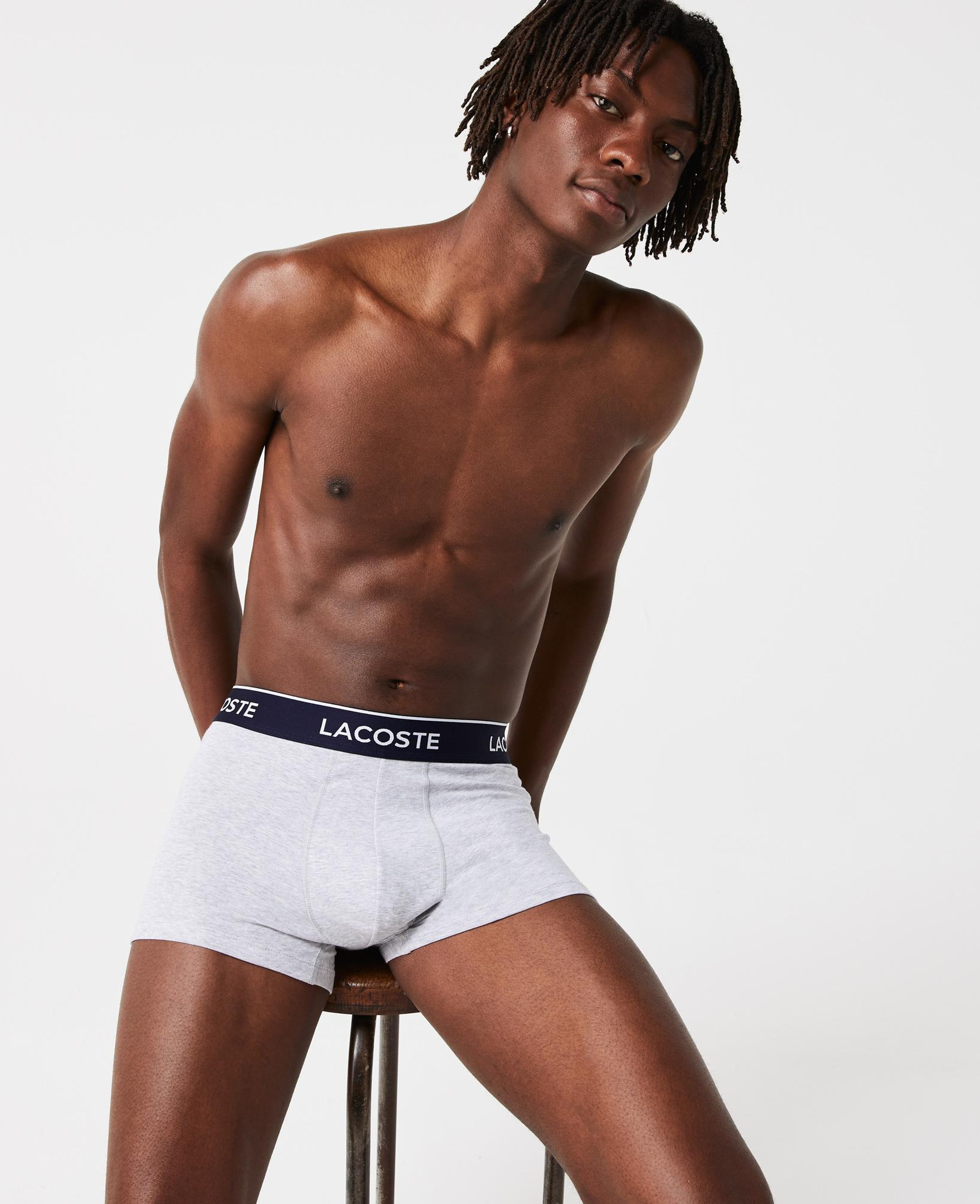 Lacoste Erkek 3'lü Gri Boxer
