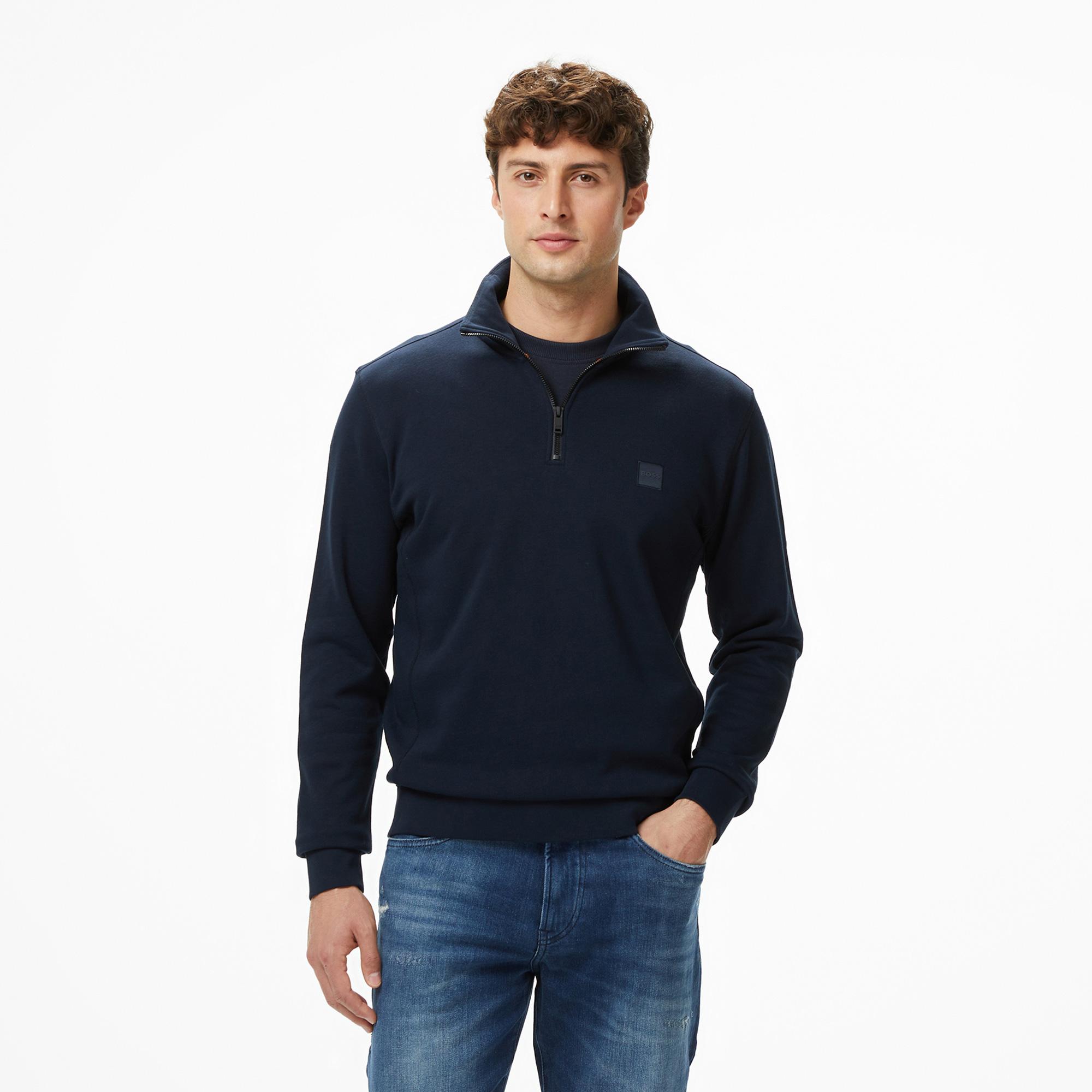 Boss Zetrust Erkek Lacivert Sweatshirt