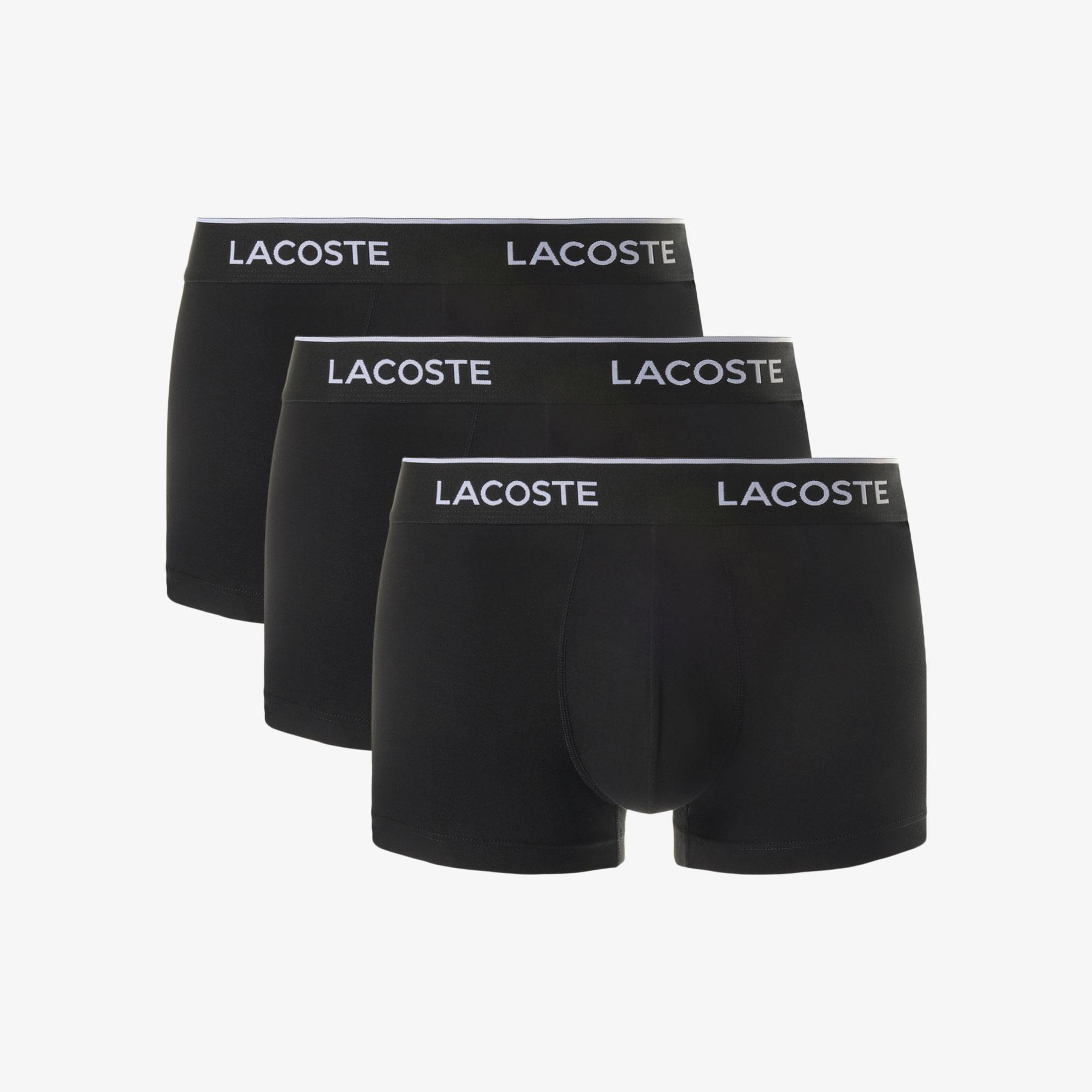 Lacoste Erkek 3'lü Siyah Boxer