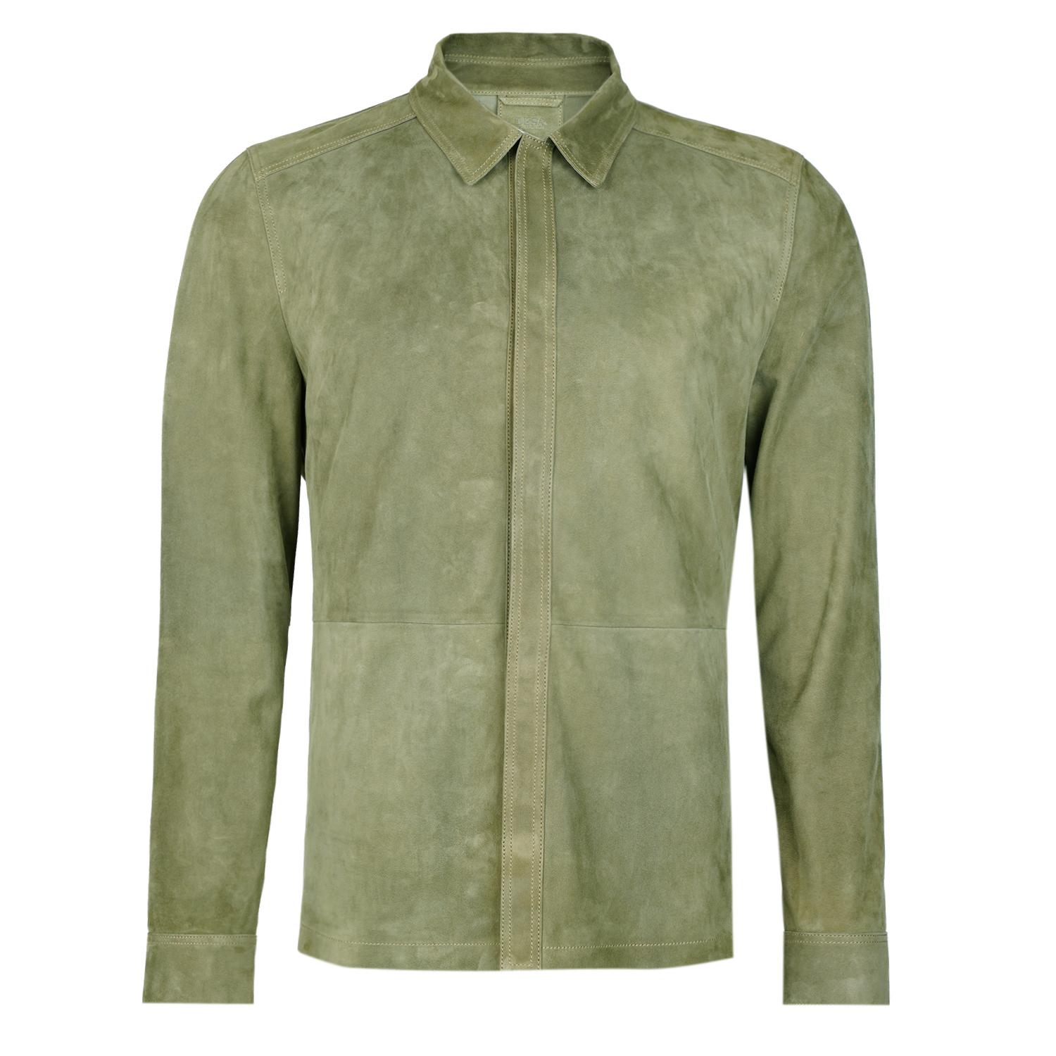 Osvaldo Yeşil Erkek Süet Gömlek