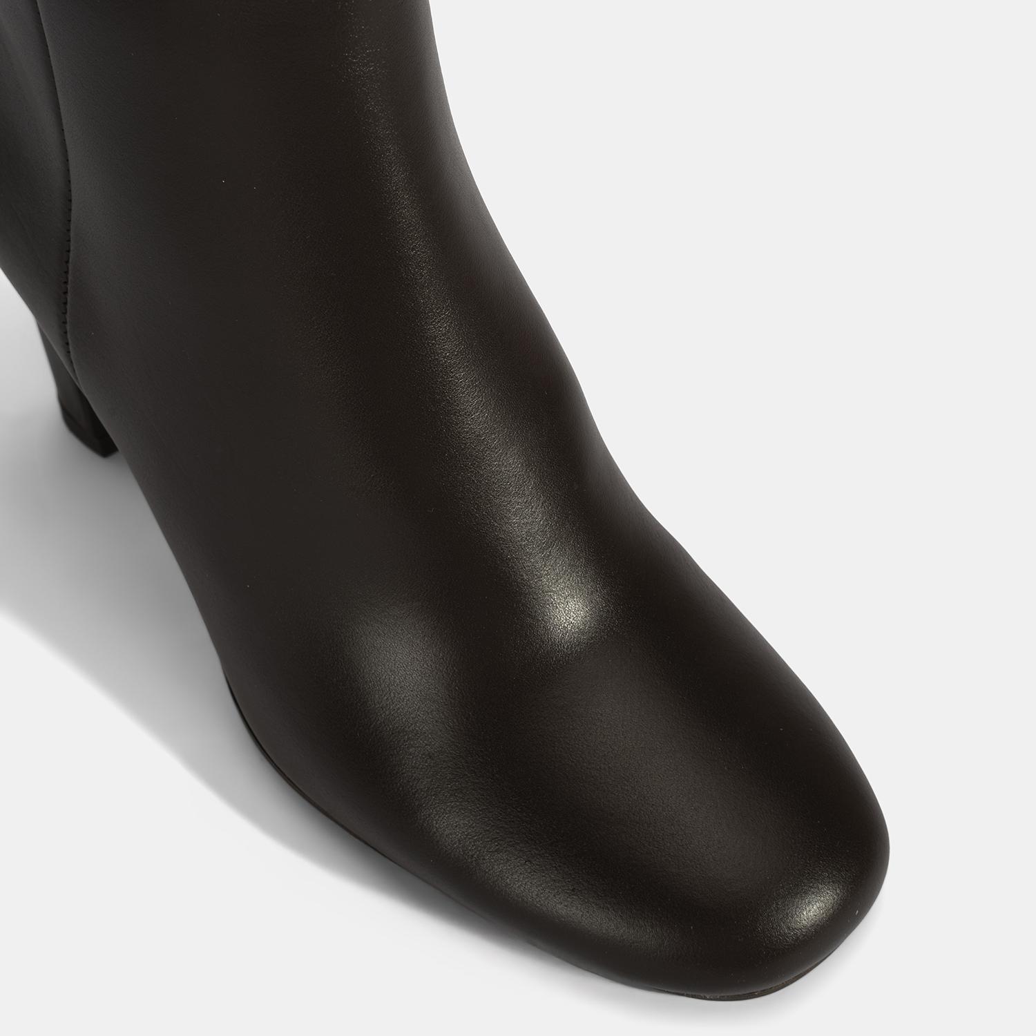 Kadın Kahve Topuklu Deri Bot