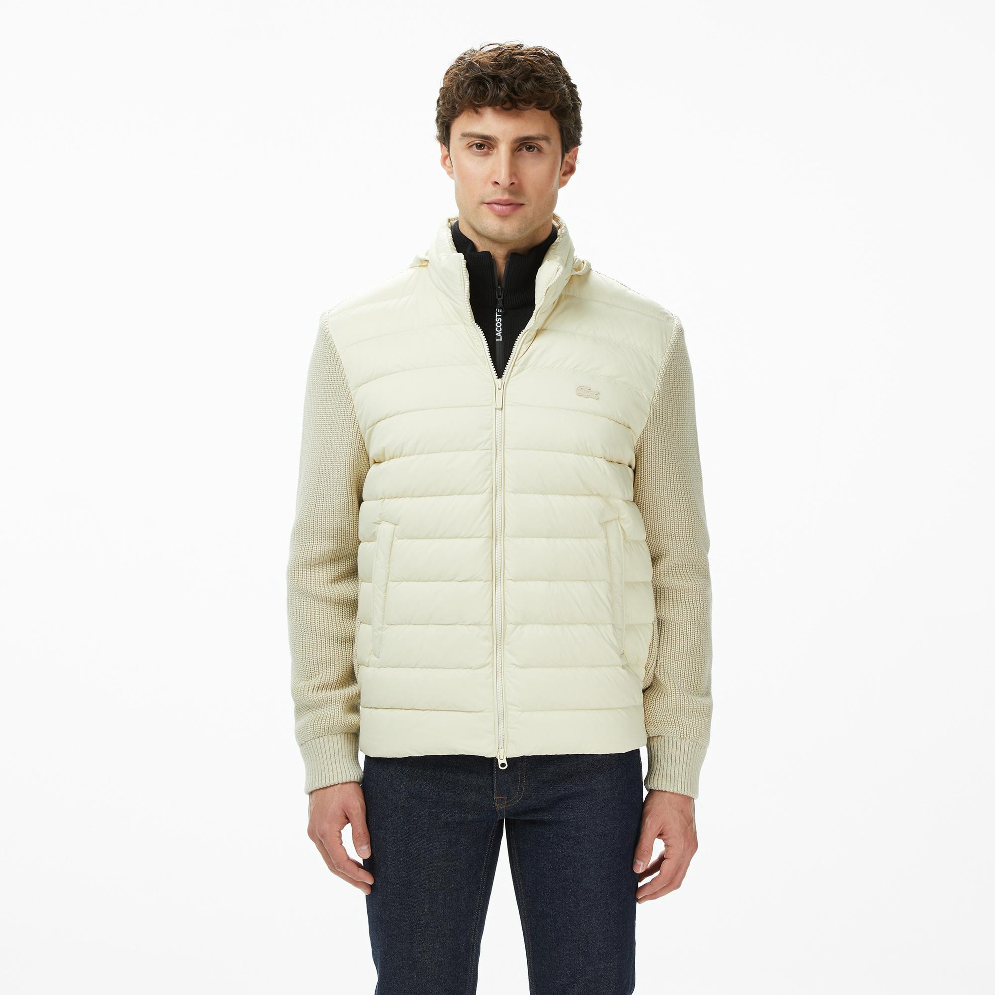 Lacoste Erkek Regular Fit Kapüşonlu Açık Kahverengi Mont