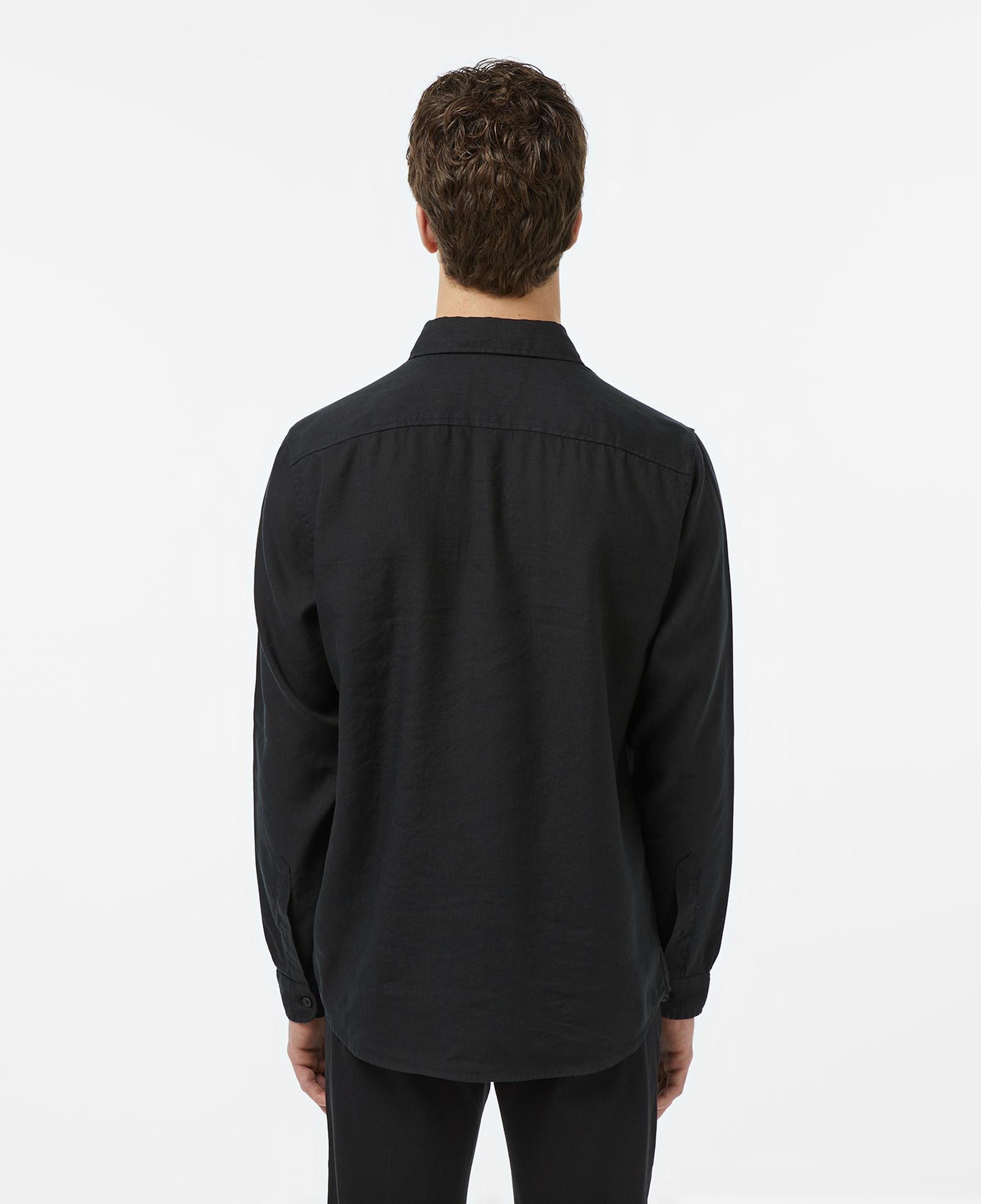 Lacoste Erkek Regular Fit Keten Siyah Gömlek