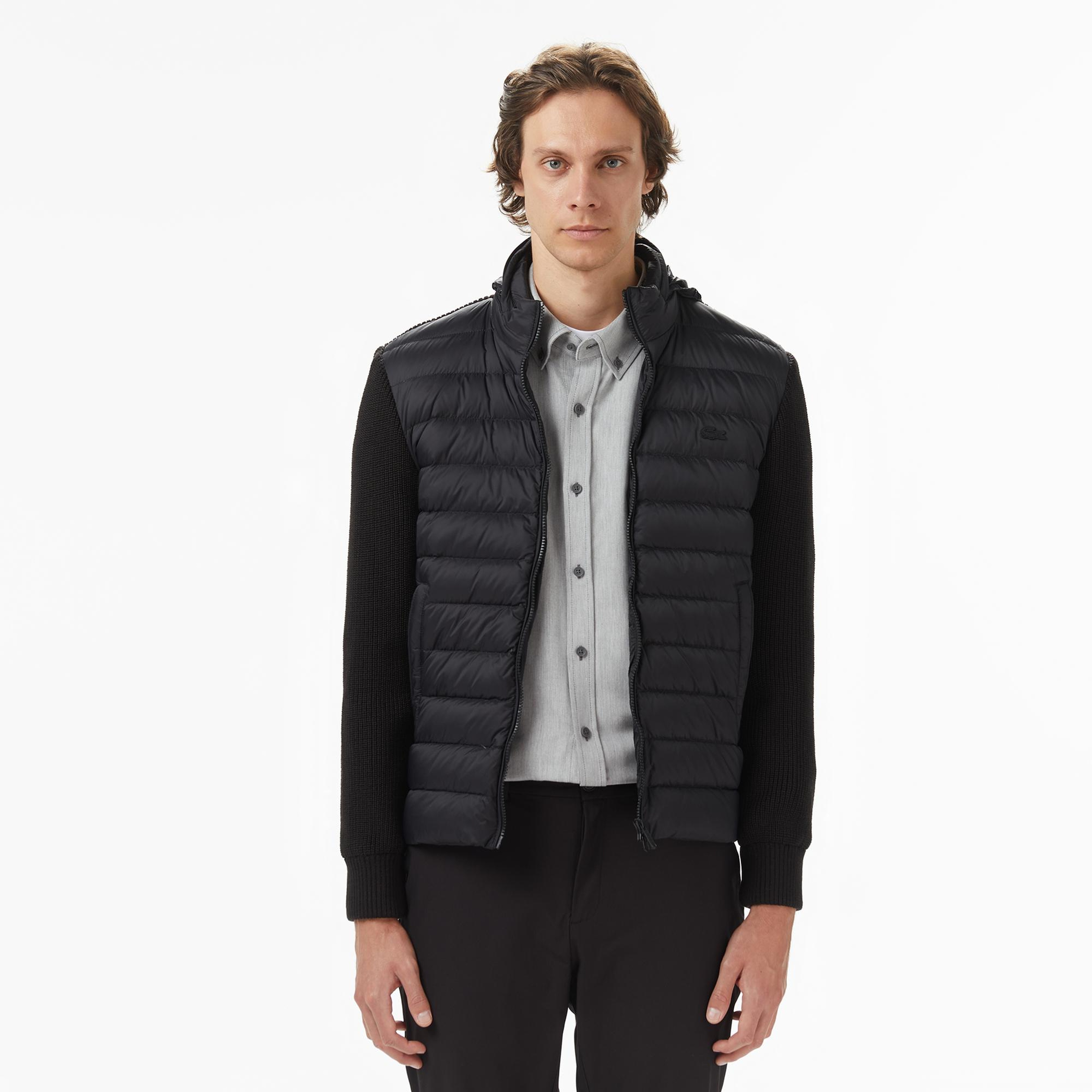 Lacoste Erkek Regular Fit Kapüşonlu Siyah Mont