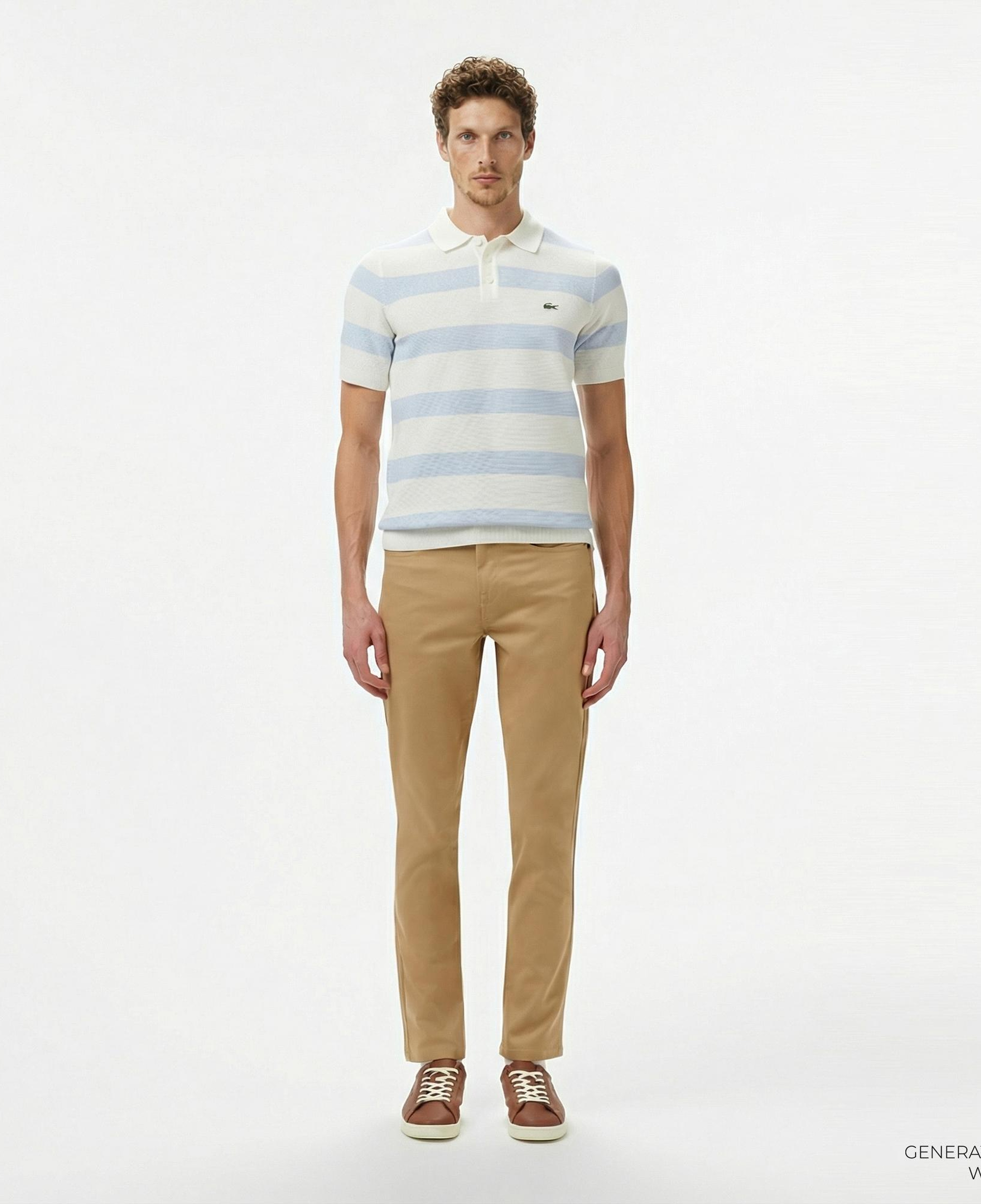 Lacoste Erkek Slim Fit Bej Jean Pantolon