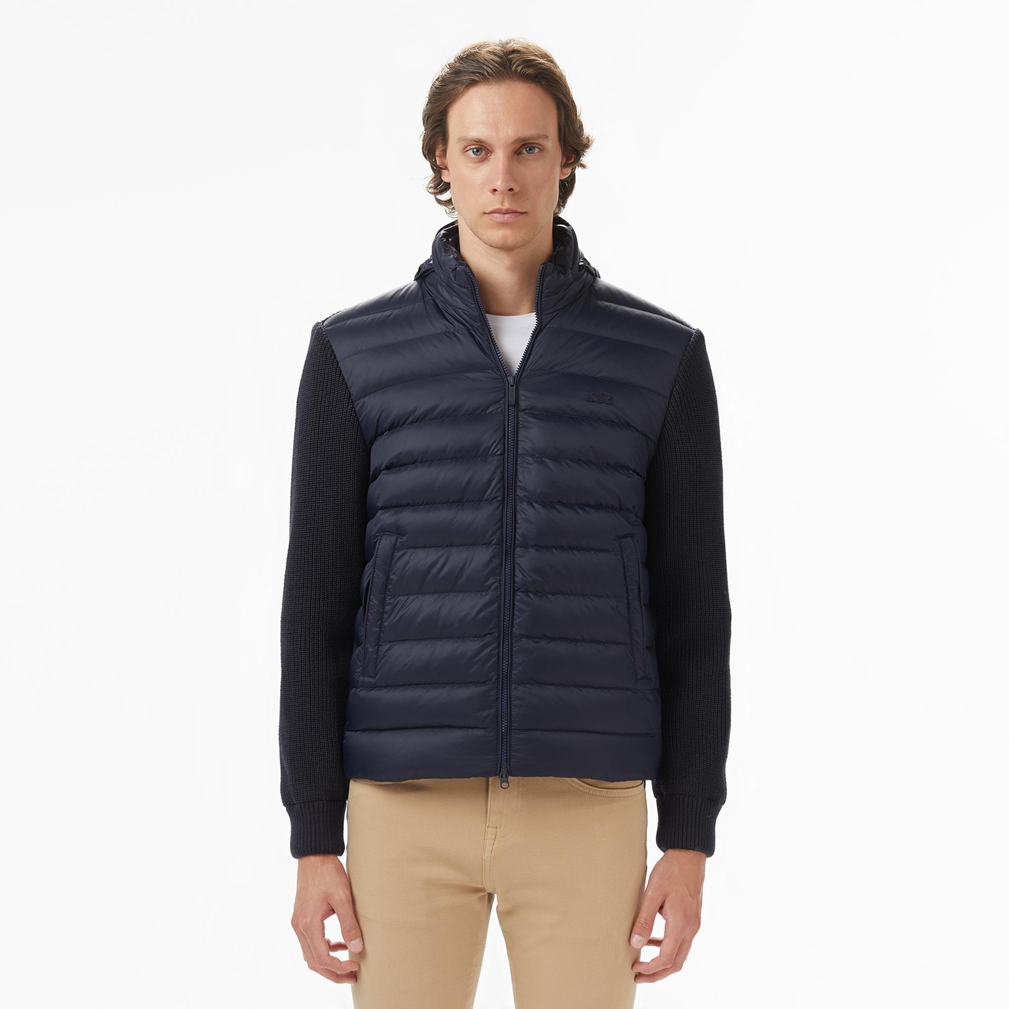 Lacoste Erkek Regular Fit Kapüşonlu Lacivert Mont