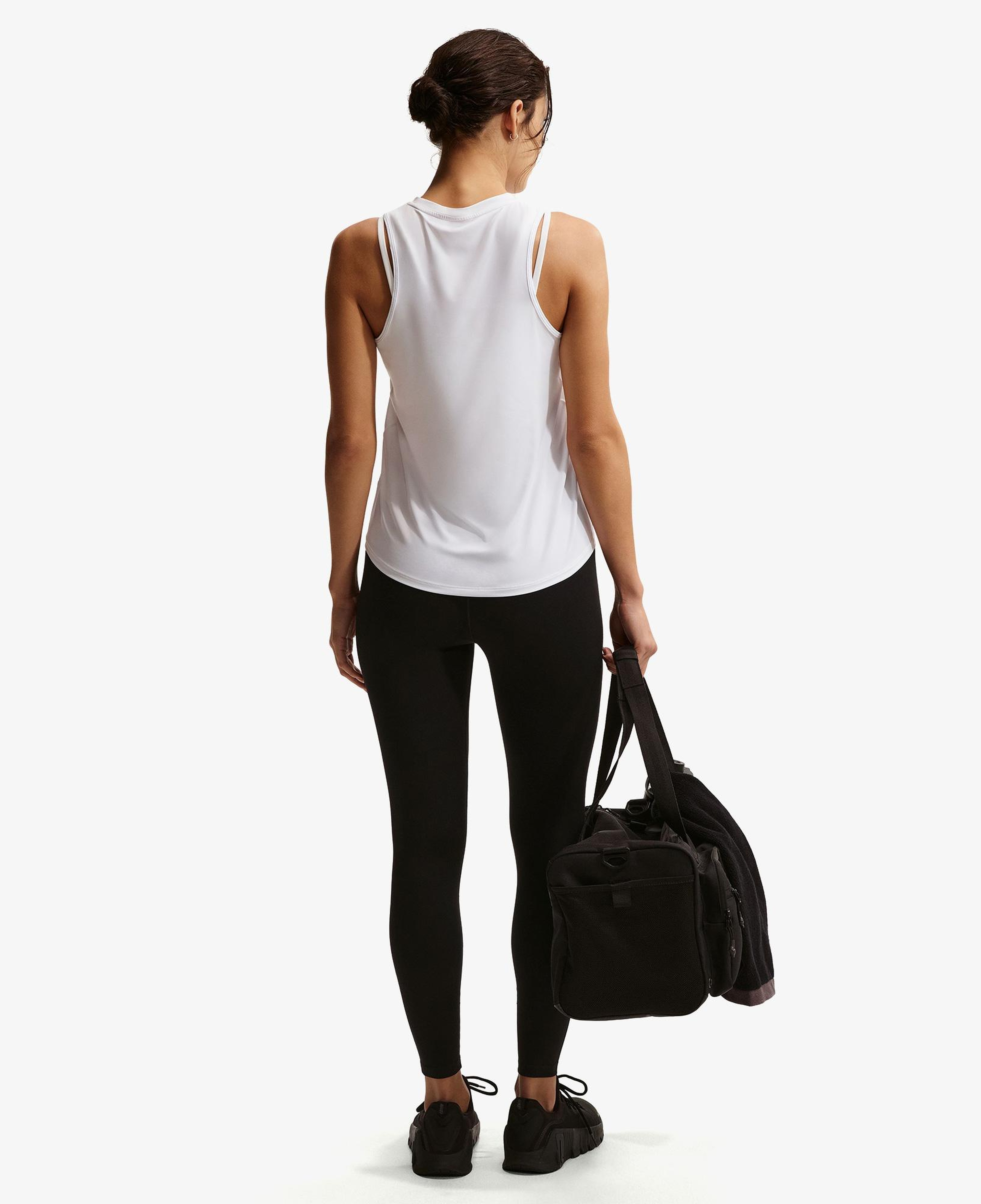 Nike One Classic Dri-Fit Kadın Beyaz Kolsuz T-Shirt