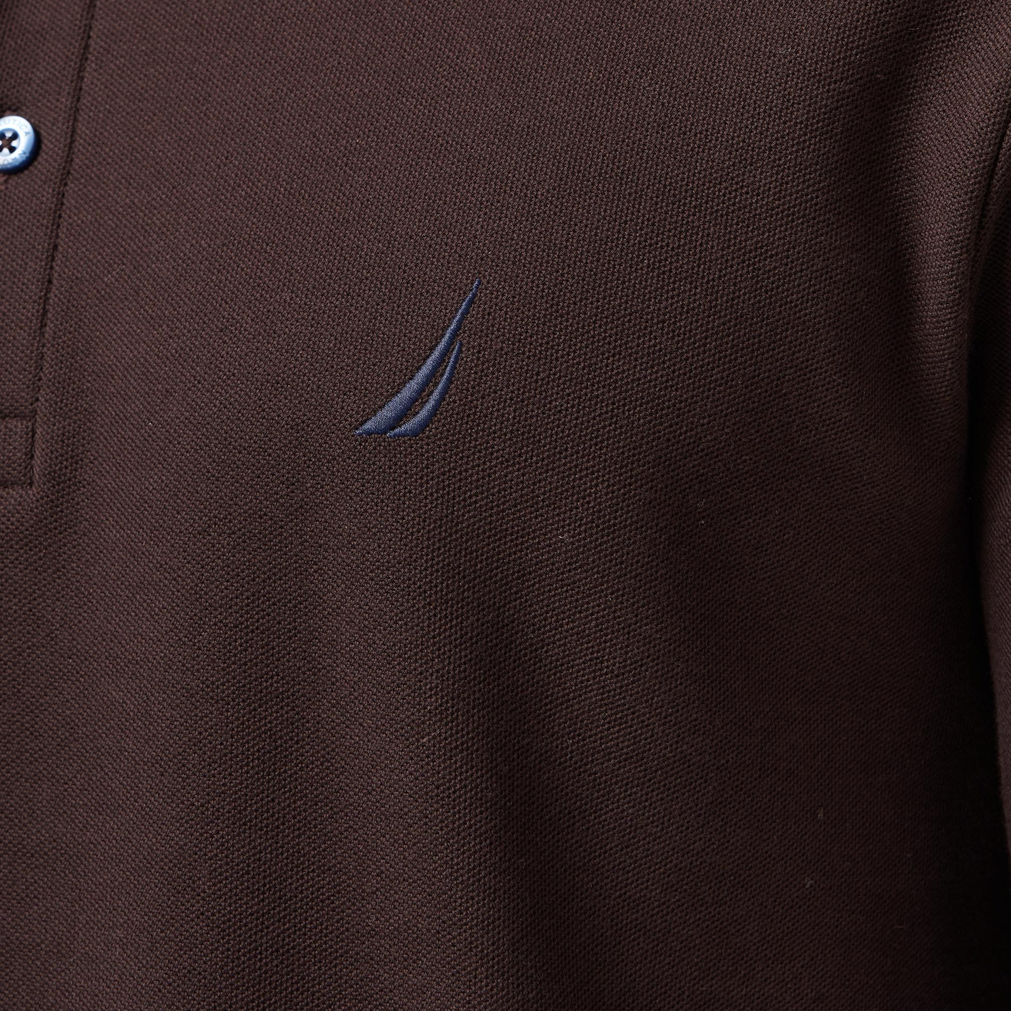 Nautica Erkek Kahverengi Uzun Kollu Polo Yaka T-Shirt