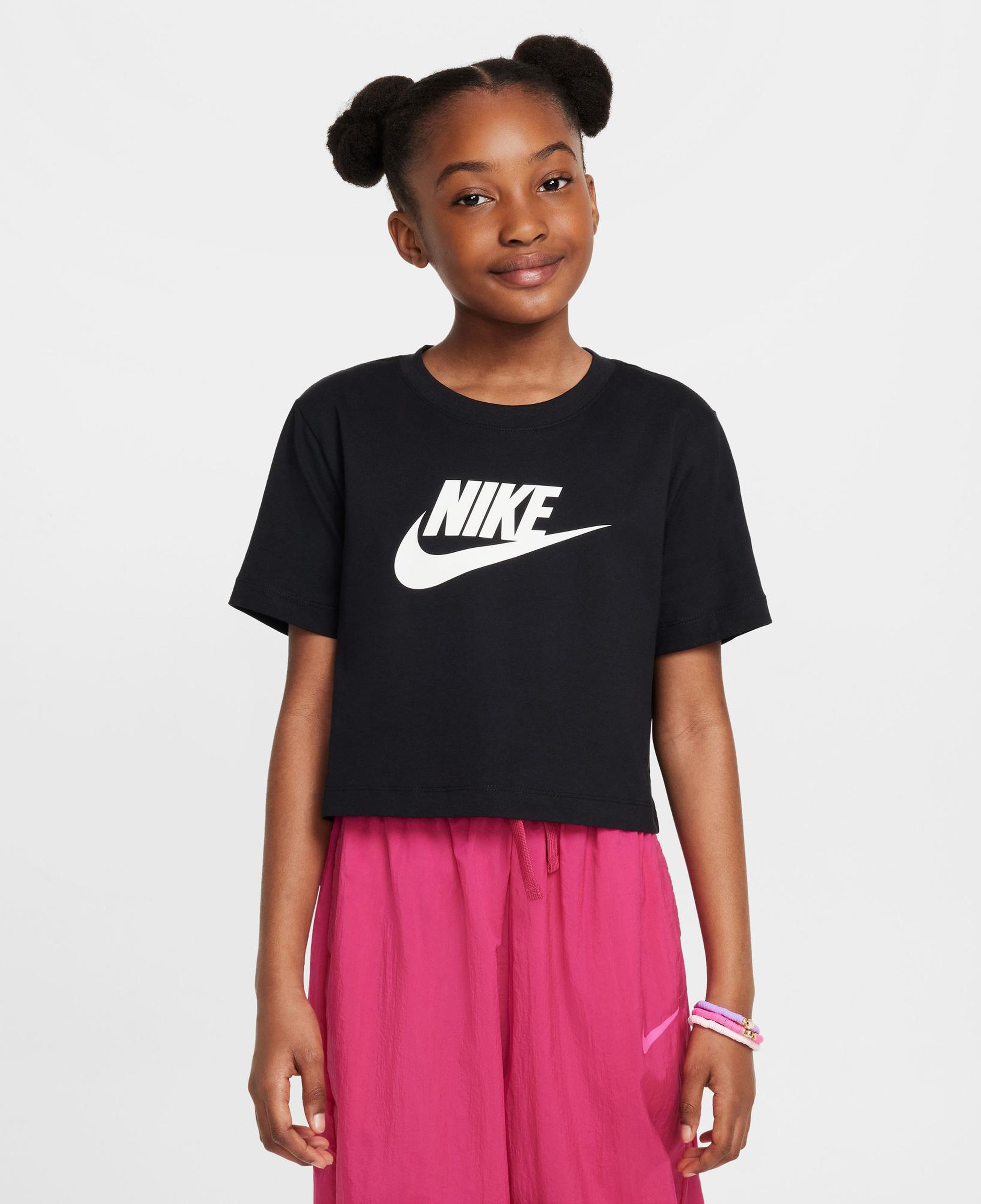 Nike Sportswear Futura Çocuk Siyah Crop T-Shirt