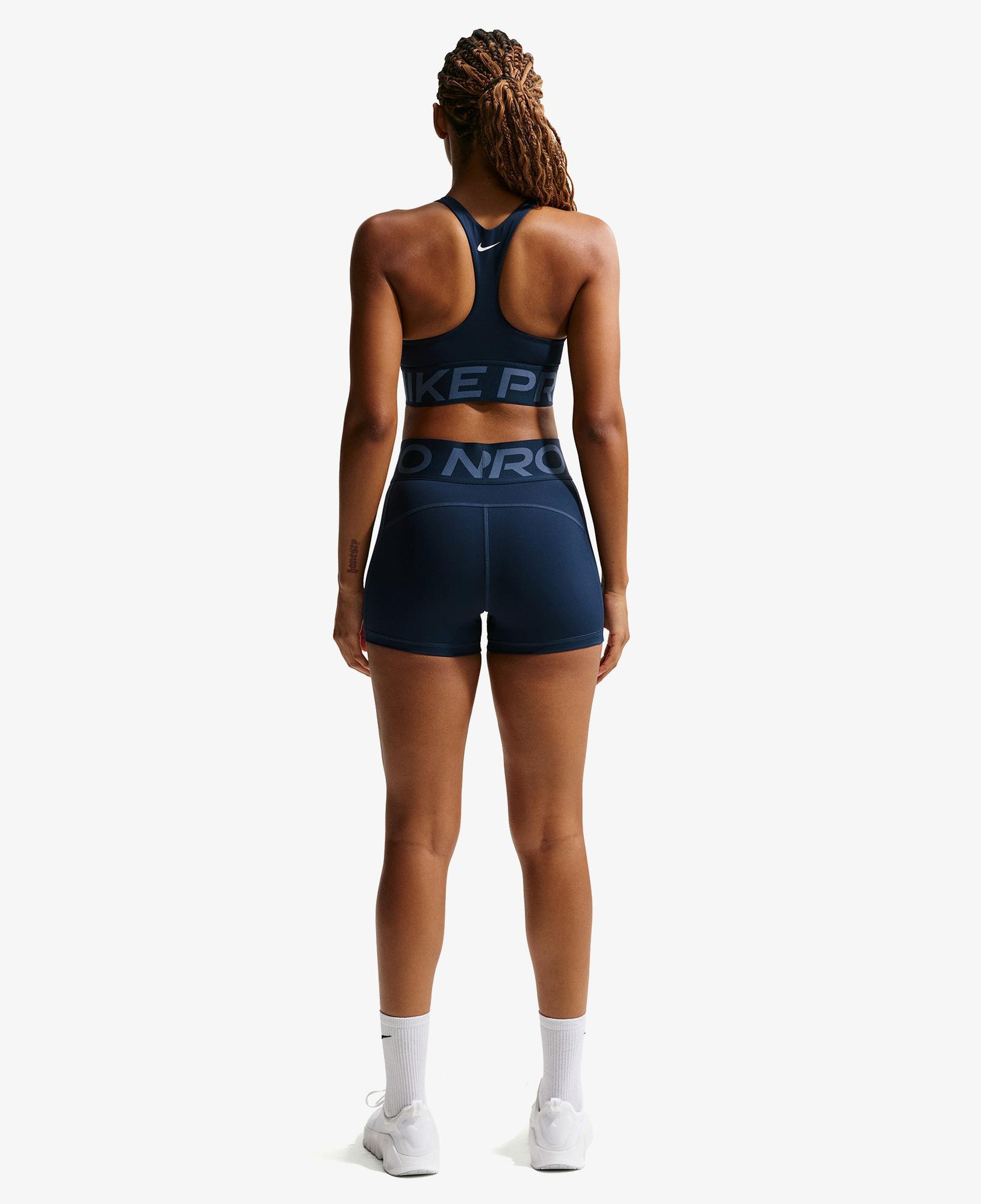 Nike Pro Sculpt Dri-Fit Yüksek Belli 8 cm Kadın Lacivert Kısa Tayt