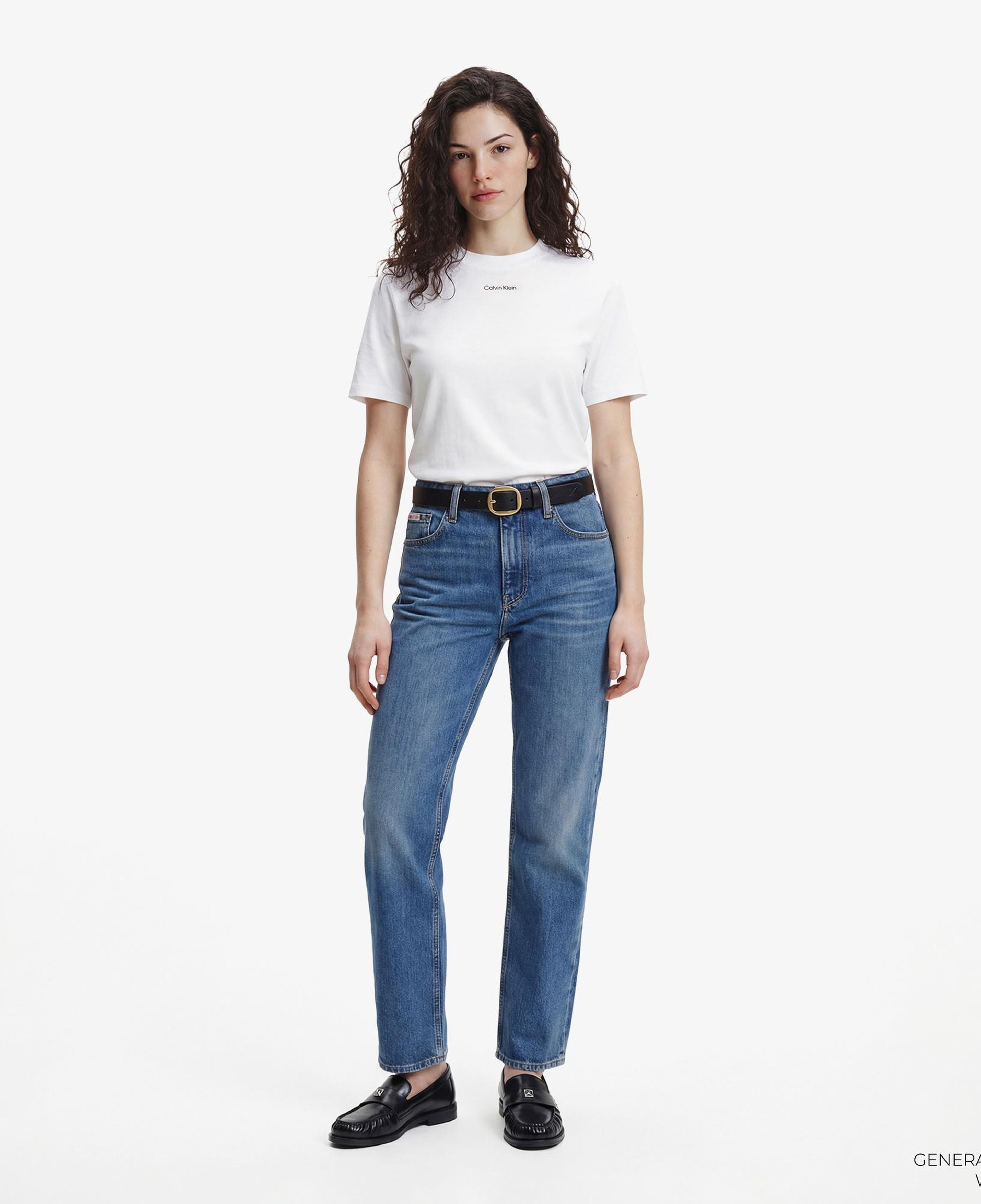 Calvin Klein 20S Classic Logo Kadın Beyaz T-Shirt