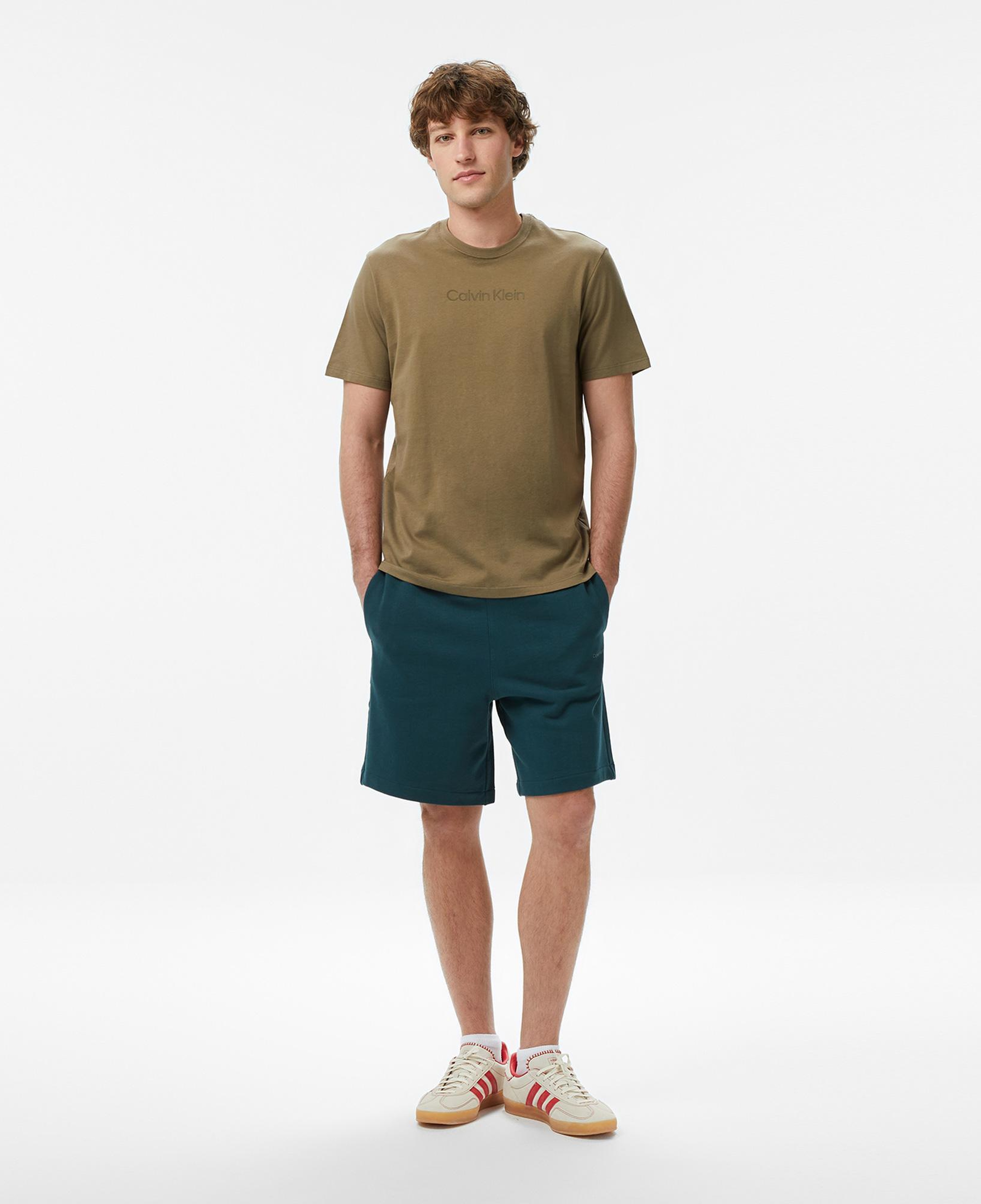 Calvin Klein Standard Logo 30S Crewnk  Erkek Sarı T-Shirt