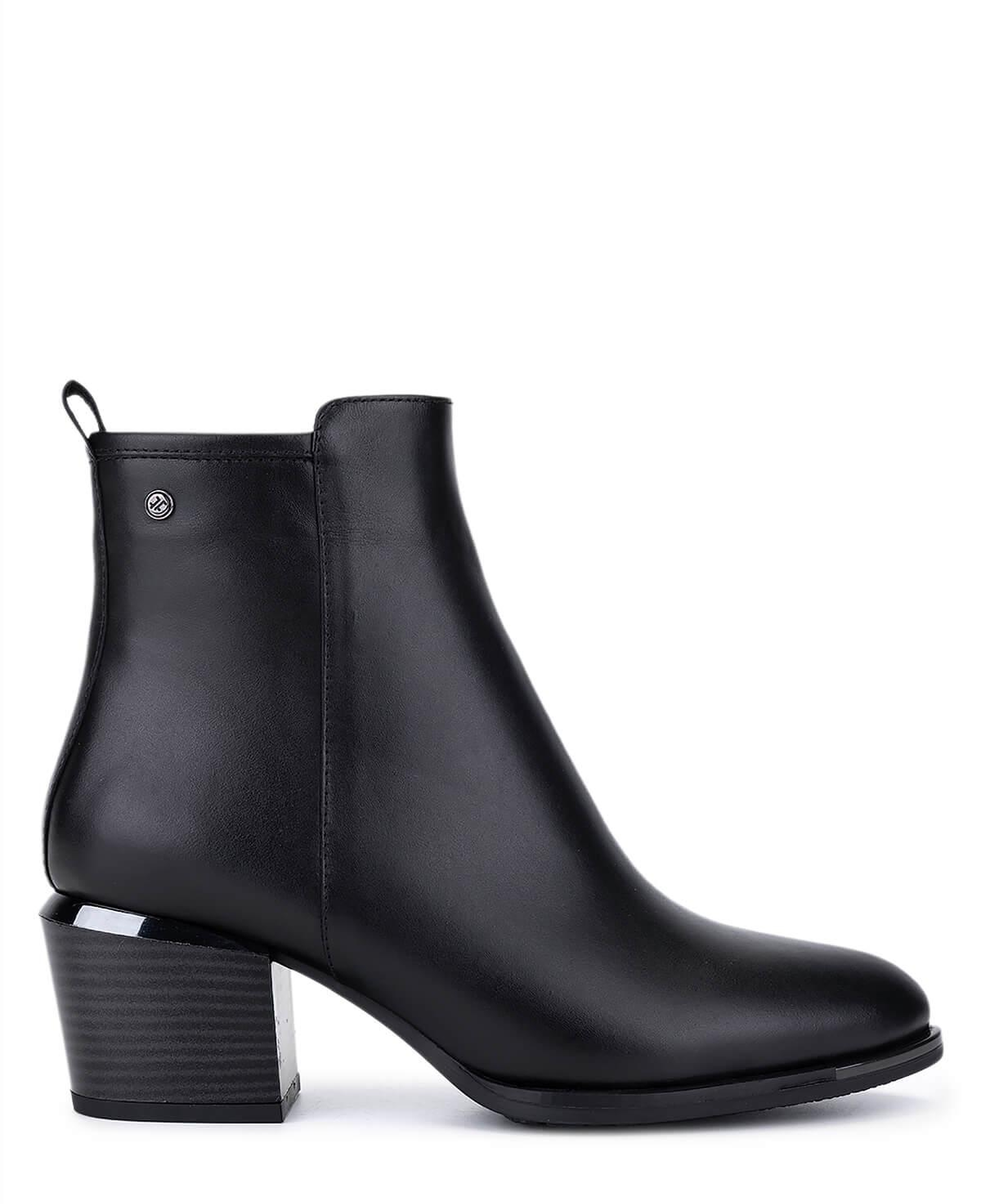 Tamer Tanca Kadın Siyah Deri Topuklu Bot