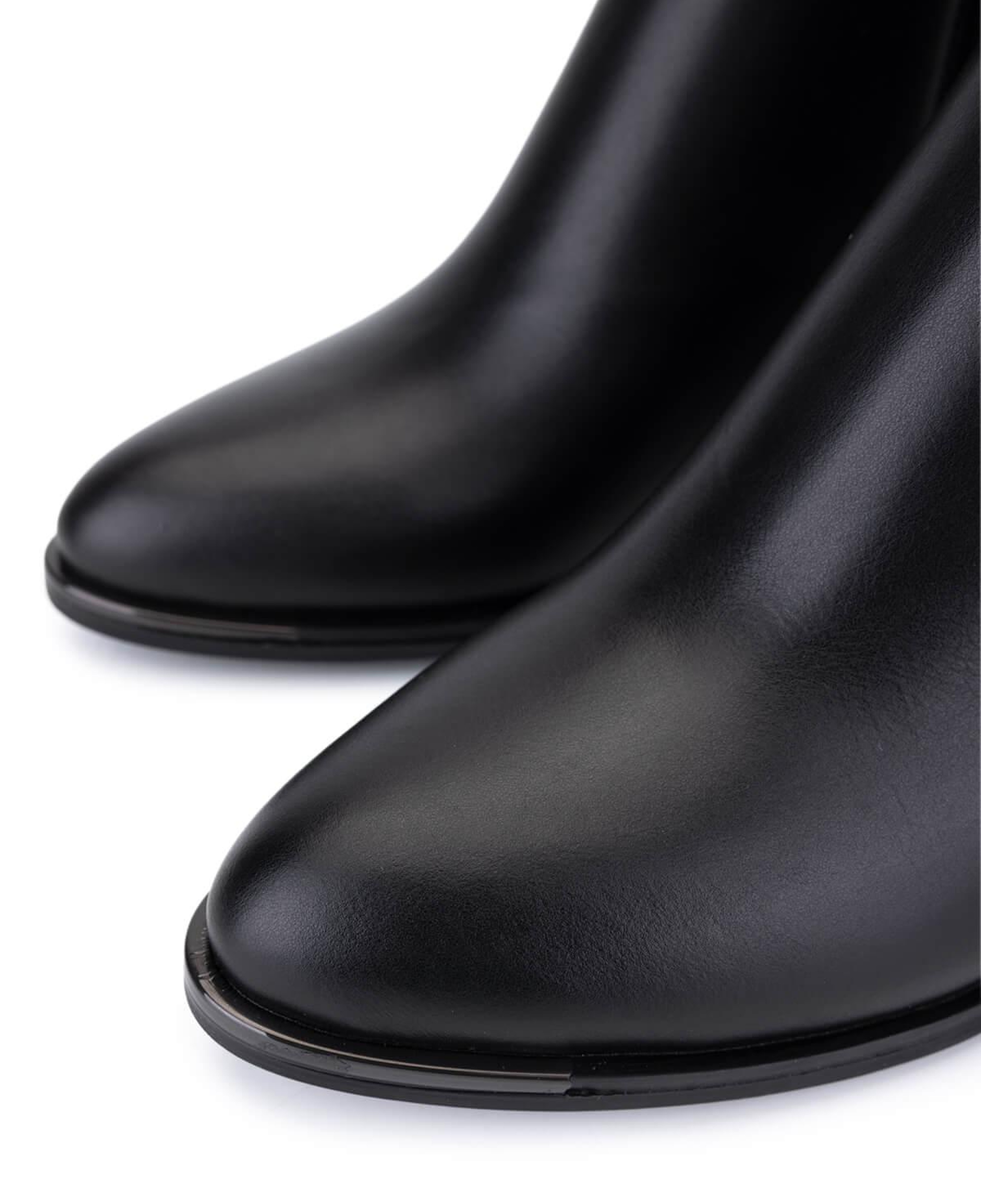 Tamer Tanca Kadın Siyah Deri Topuklu Bot