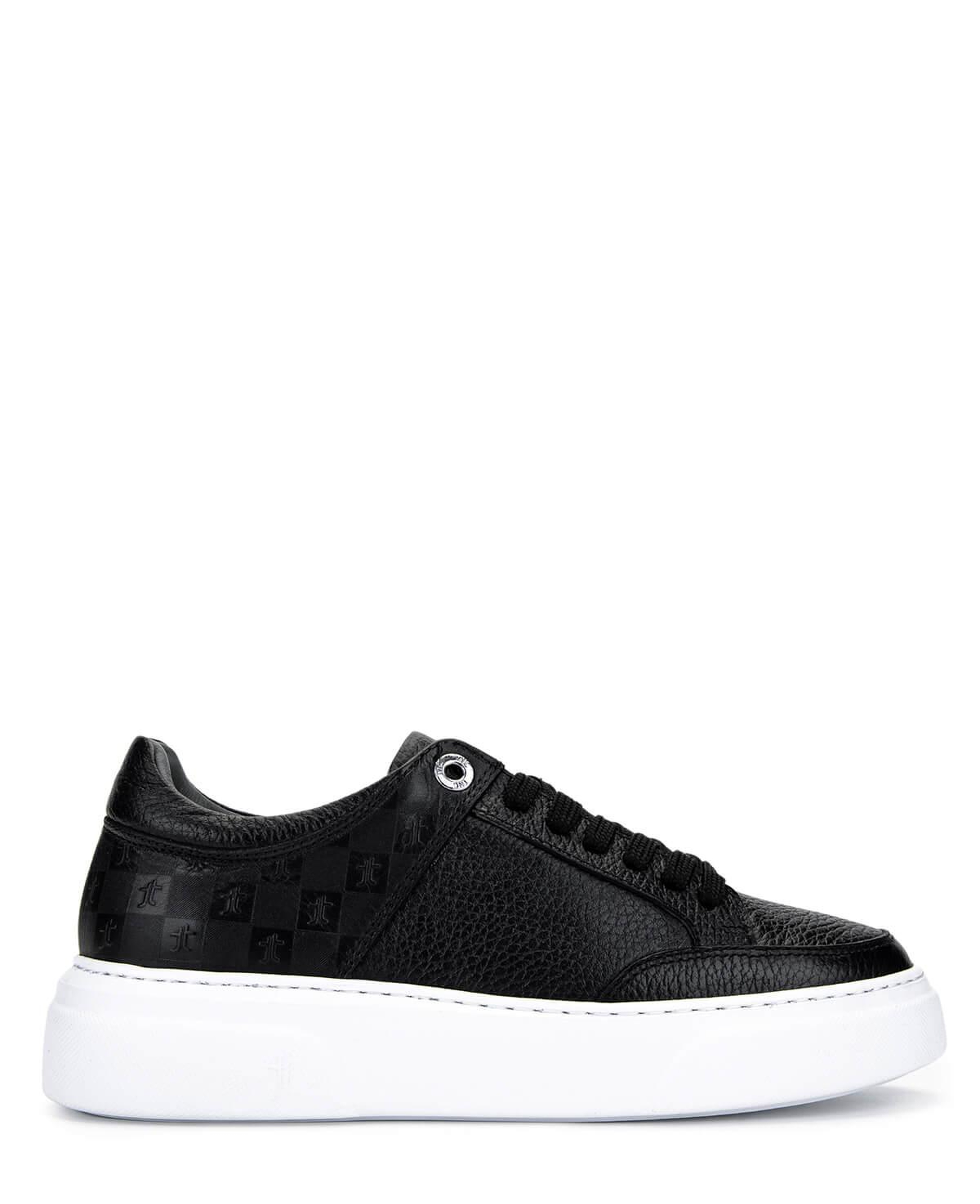 Tamer Tanca Kadın Hakiki Deri Siyah Floter Sneakers & Spor Ayakkabı