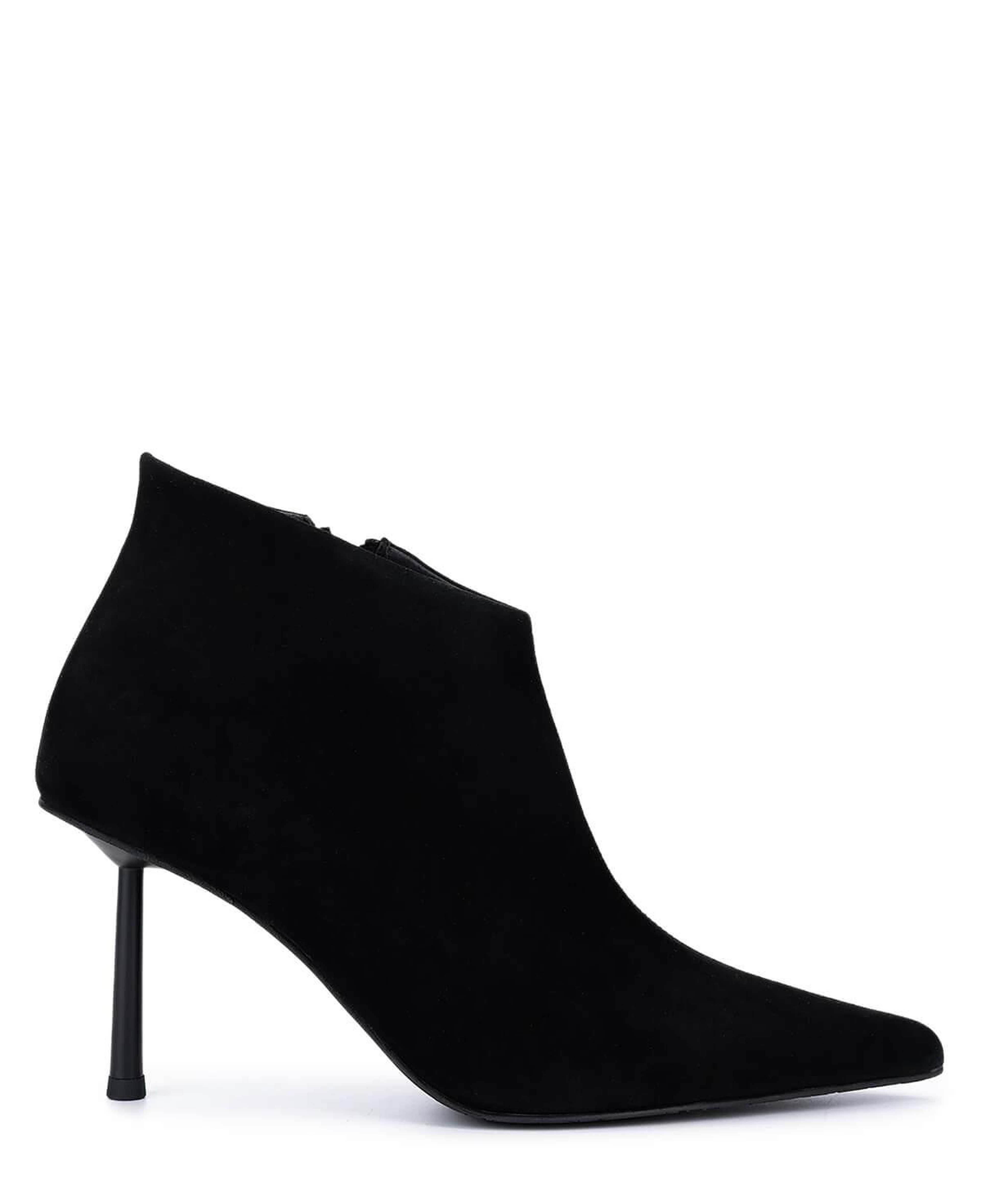 Tamer Tanca Kadın Hakiki Deri Siyah Süet Topuklu Bot