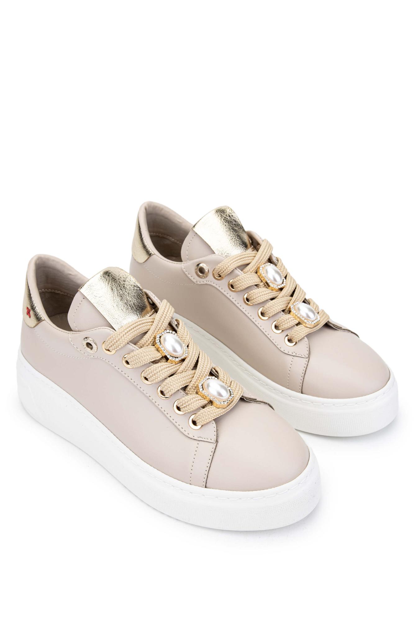 Tamer Tanca Kadın Vegan Bej Sneakers & Spor Ayakkabı