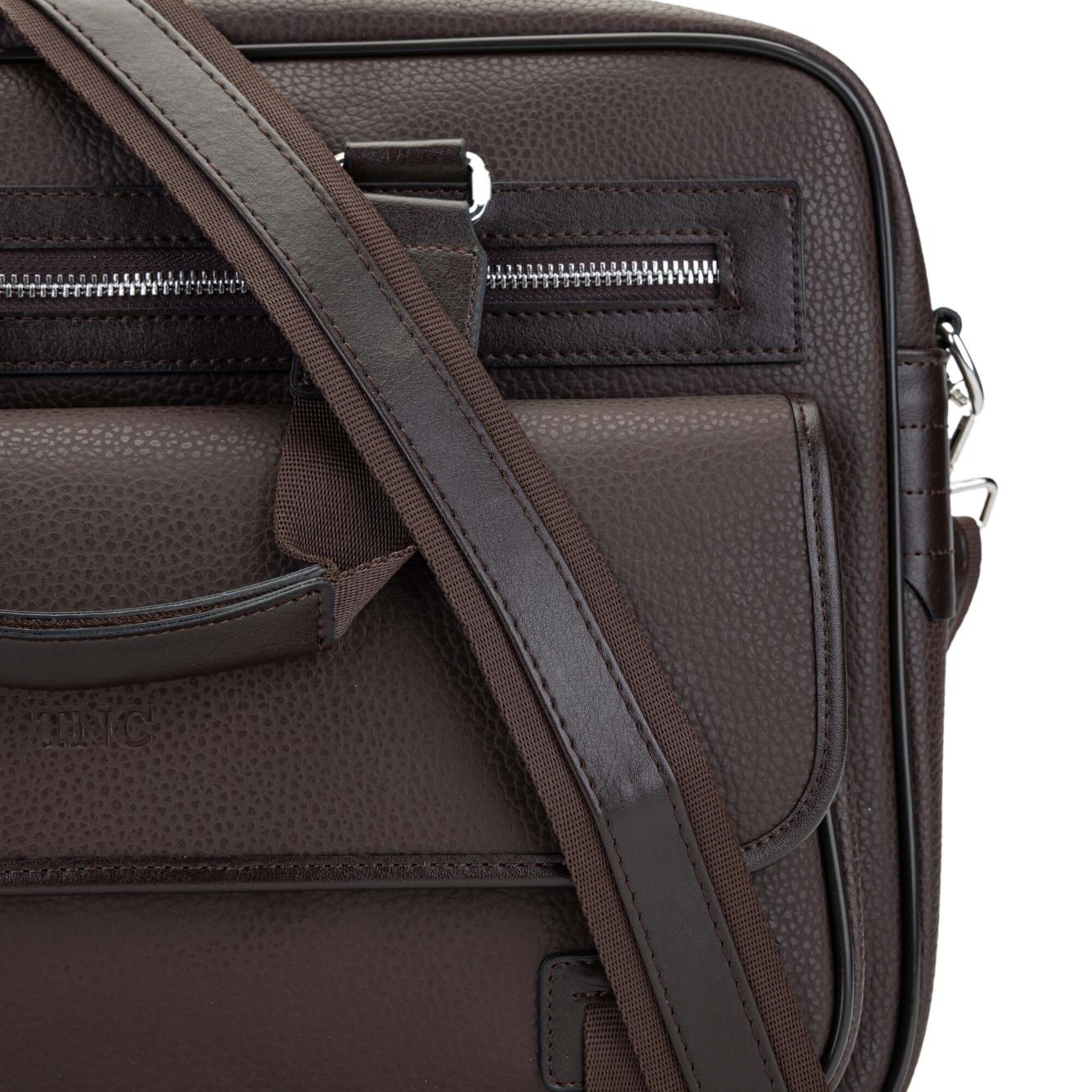 Tamer Tanca Unisex Vegan Kahverengi Evrak Çantası