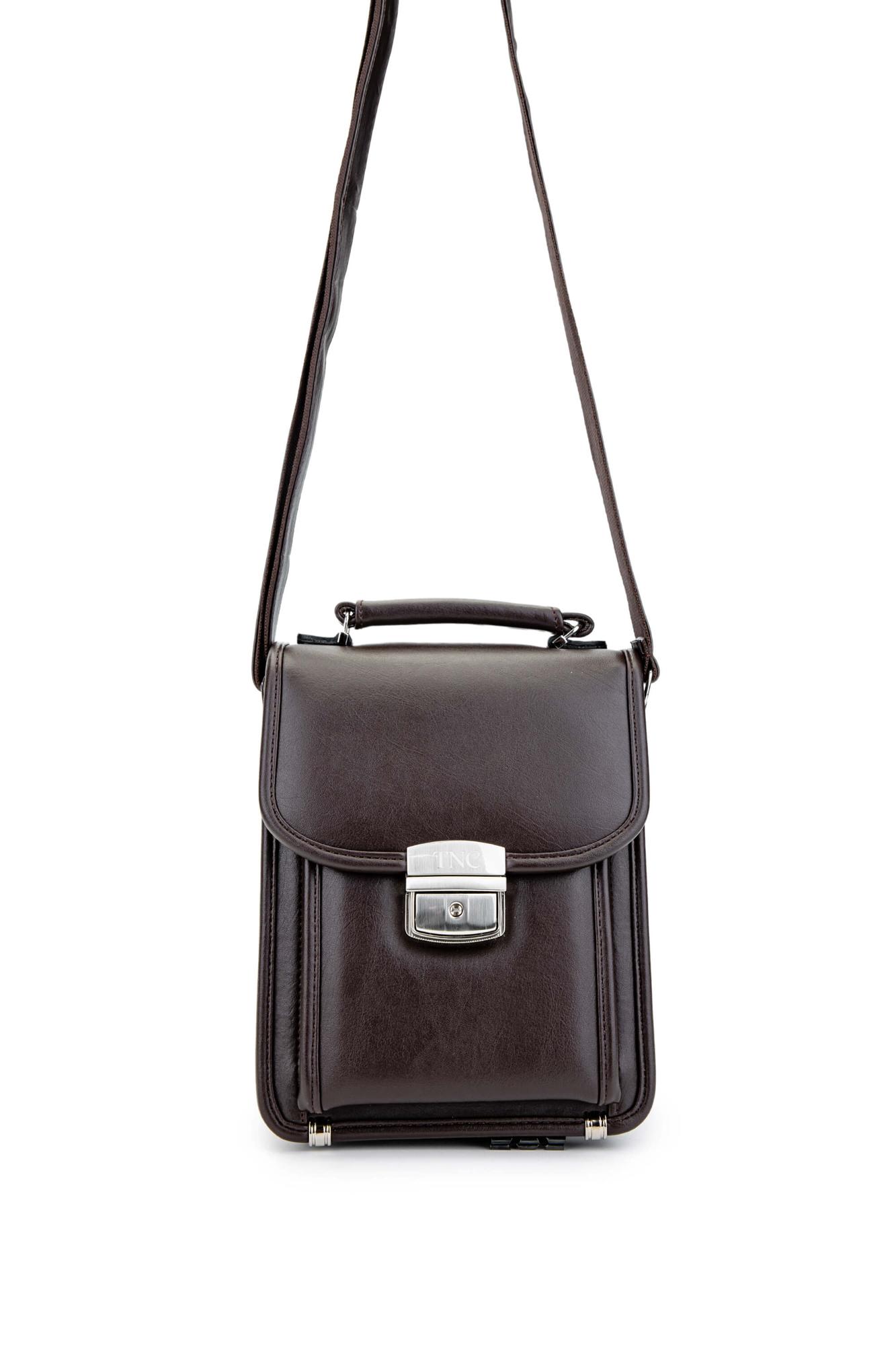 Tamer Tanca Erkek Vegan Kahverengi Postacı Çantası