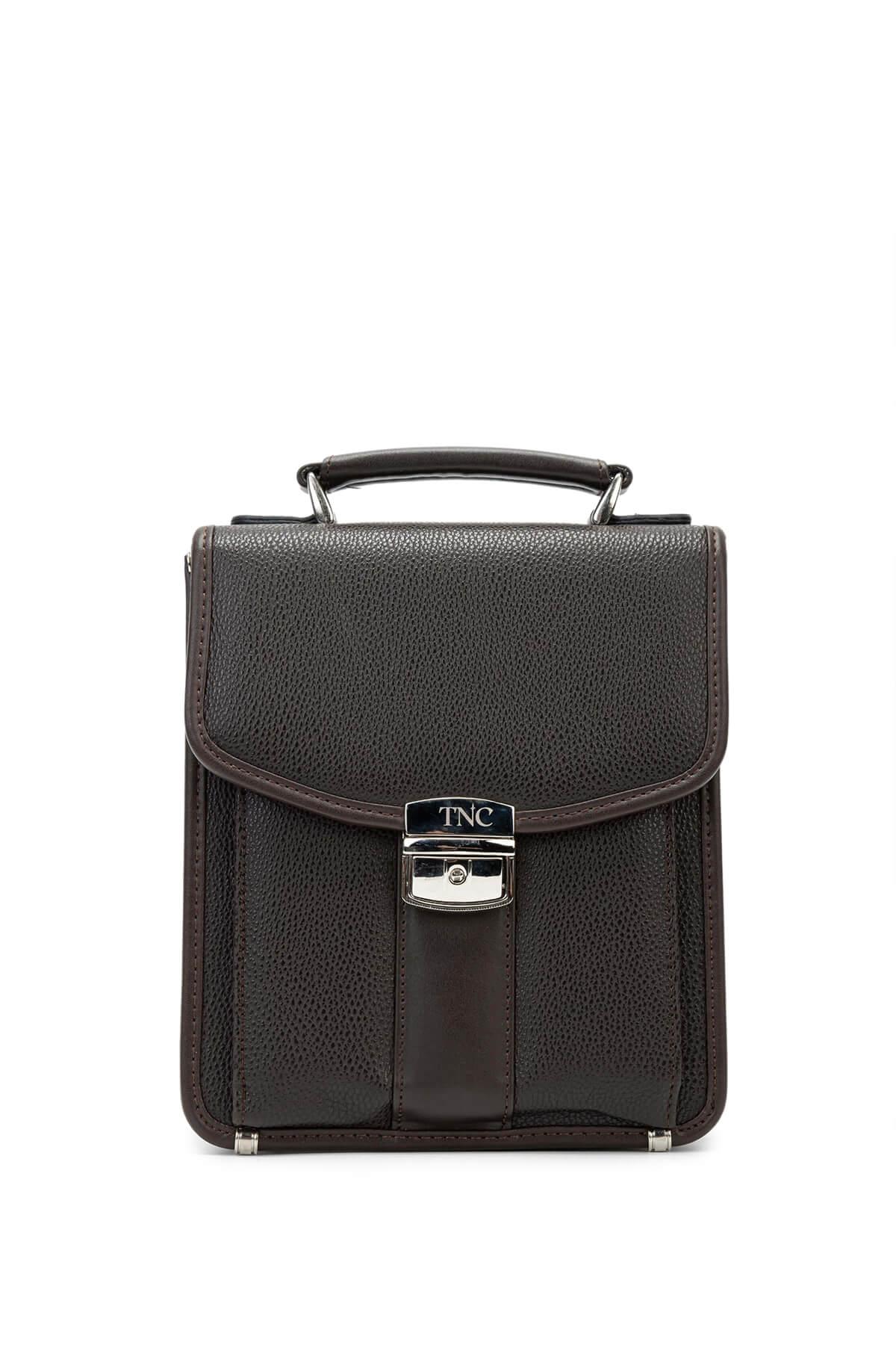 Tamer Tanca Erkek Vegan Kahverengi El Çantası