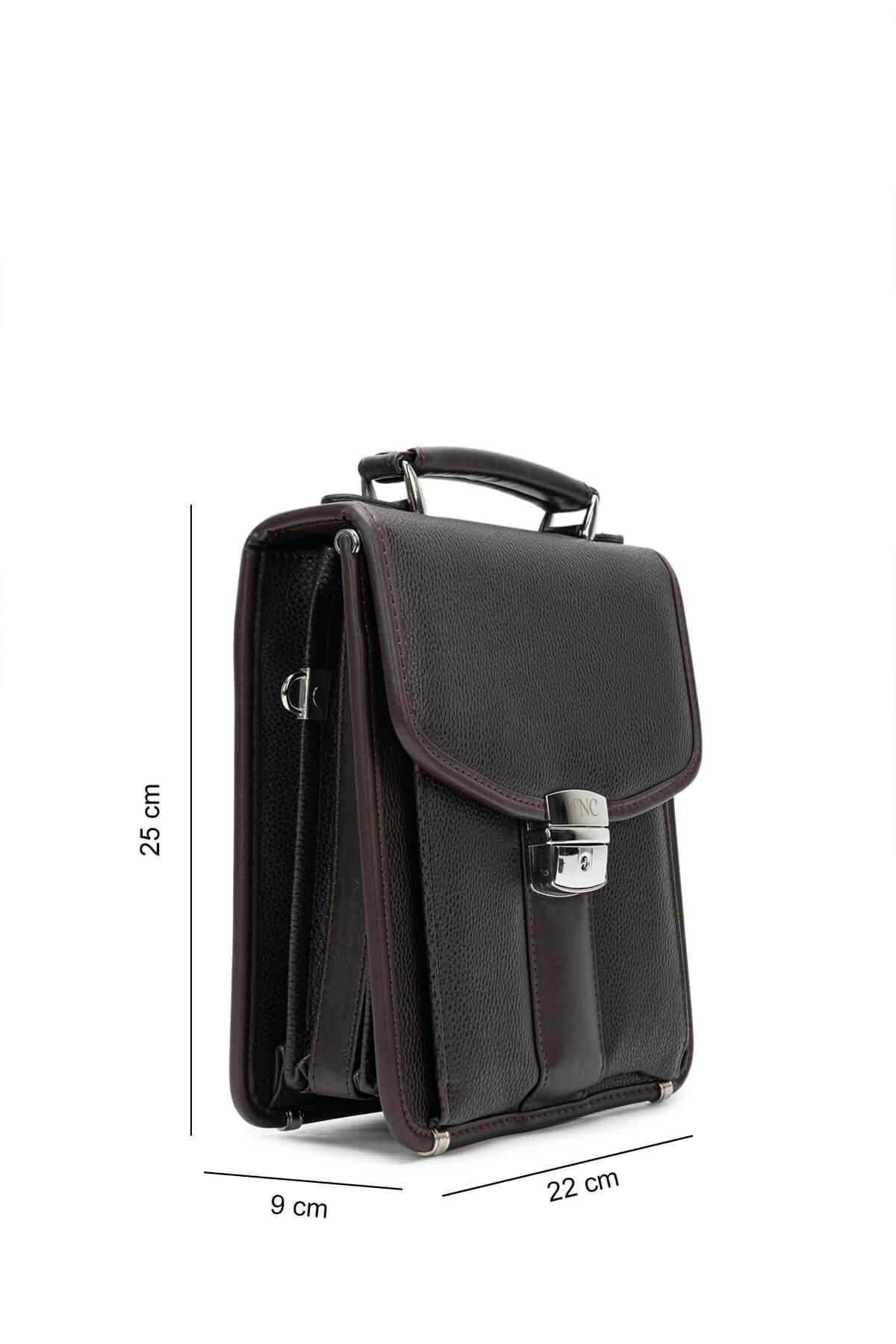 Tamer Tanca Erkek Vegan Kahverengi El Çantası