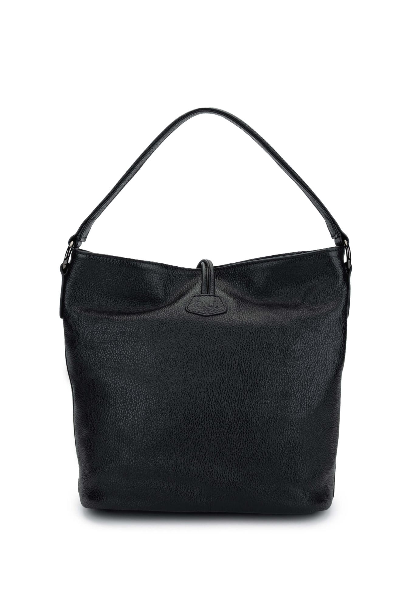 Tamer Tanca Kadın Hakiki Deri Siyah Omuz Çanta