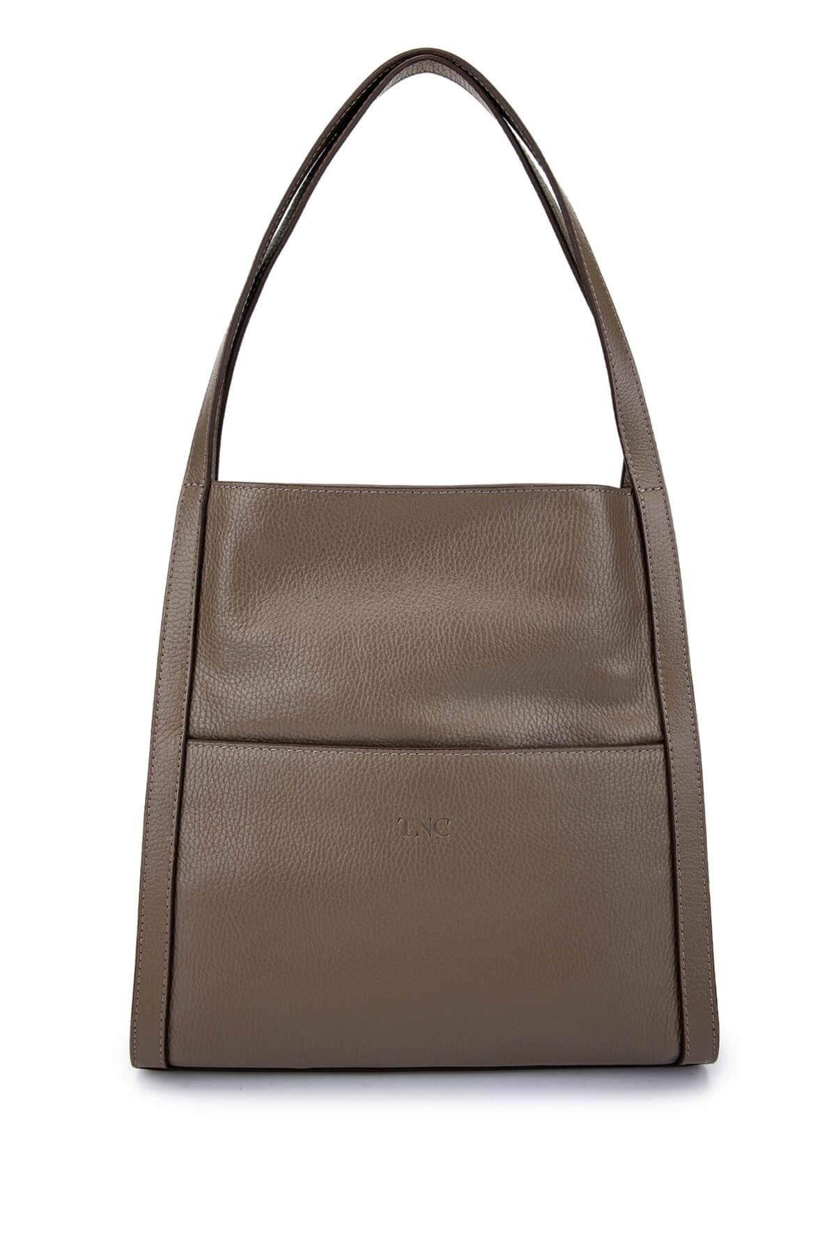 Tamer Tanca Kadın Hakiki Deri Vizon Floter Omuz Çanta