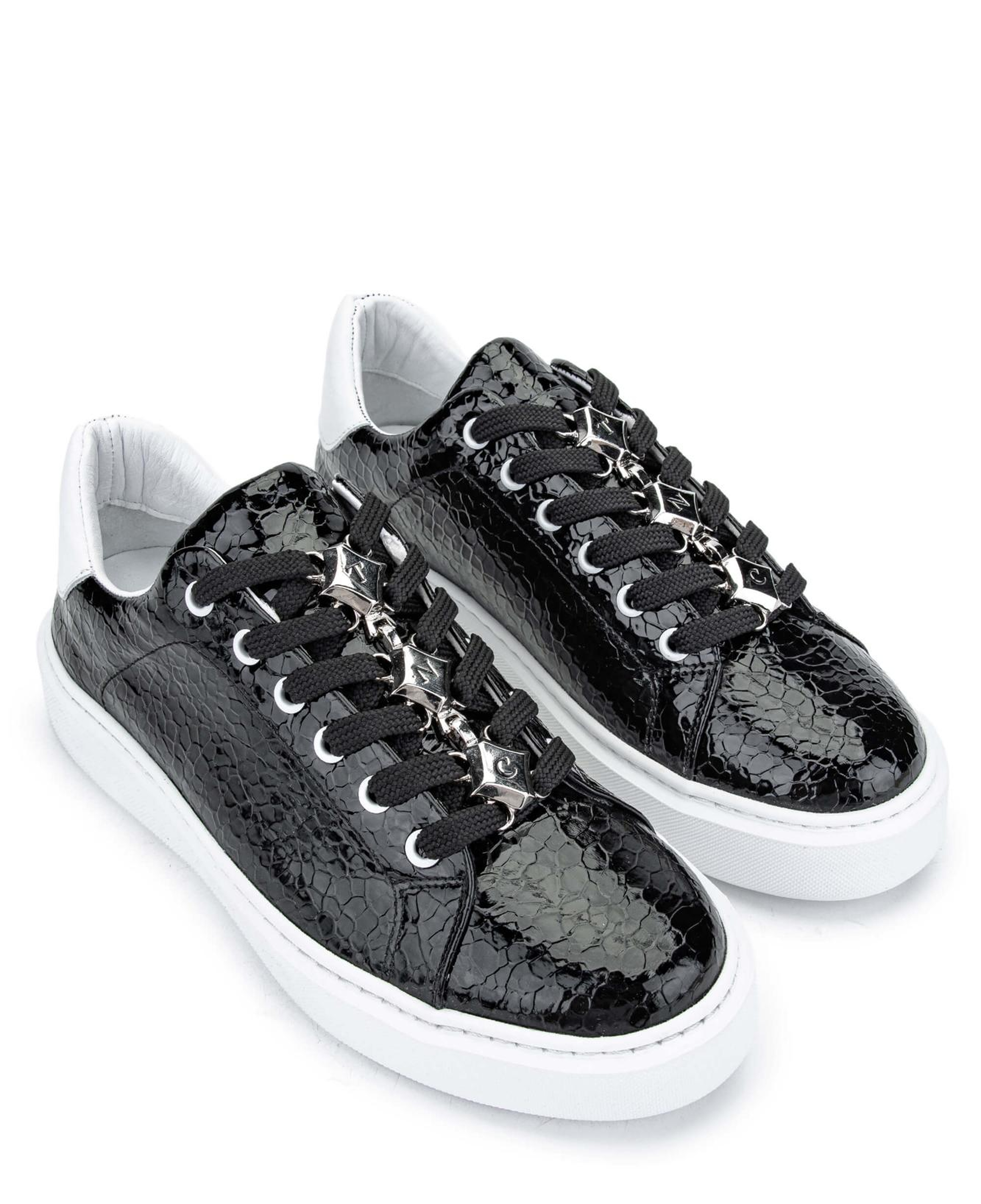 Tamer Tanca Kadın Hakiki Deri Siyah Sneakers & Spor Ayakkabı