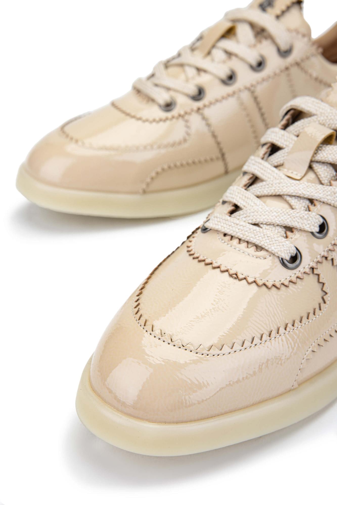 Tamer Tanca Kadın Hakiki Deri Bej Sneakers & Spor Ayakkabı