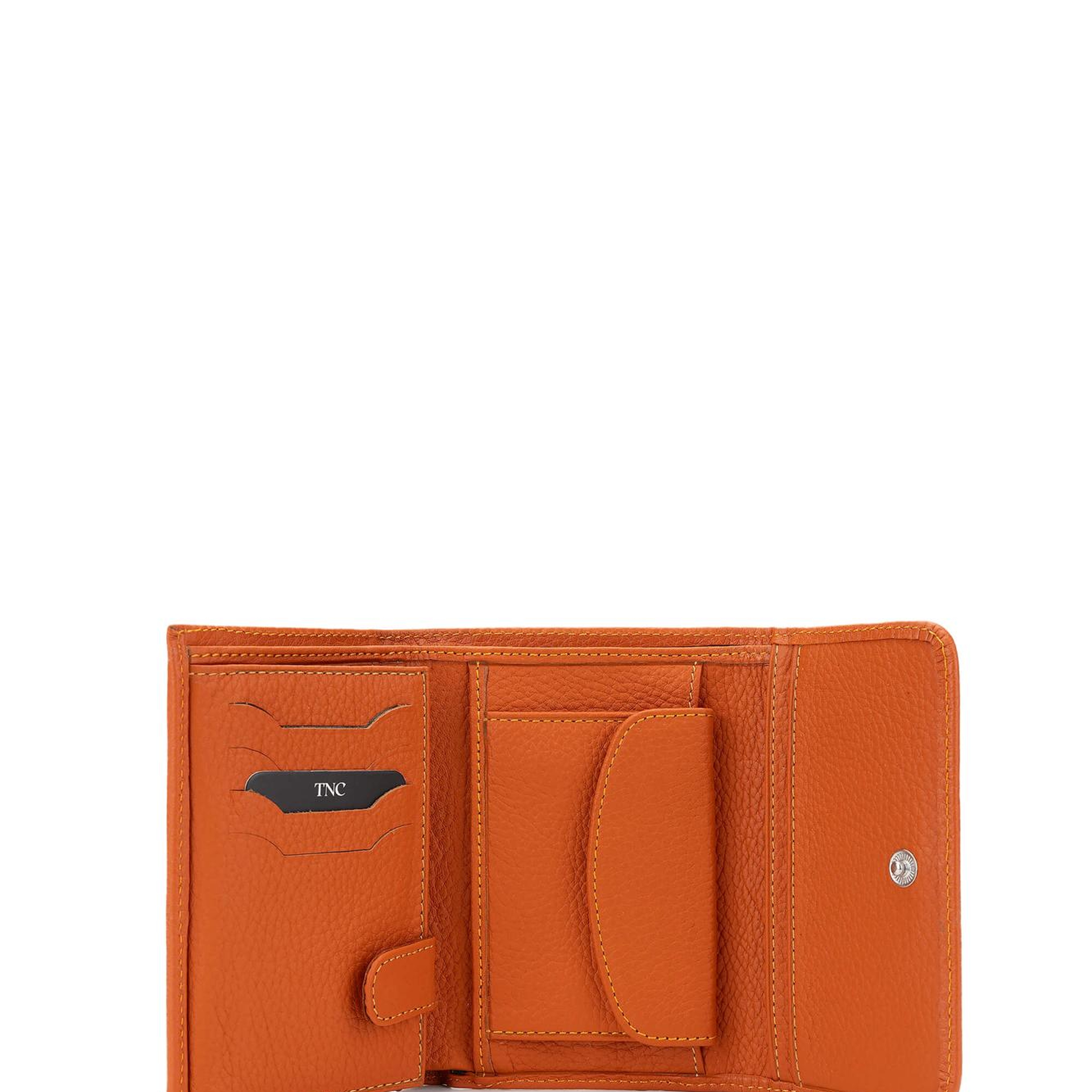 Tamer Tanca Kadın Hakiki Deri Turuncu Cüzdan Cuzdan