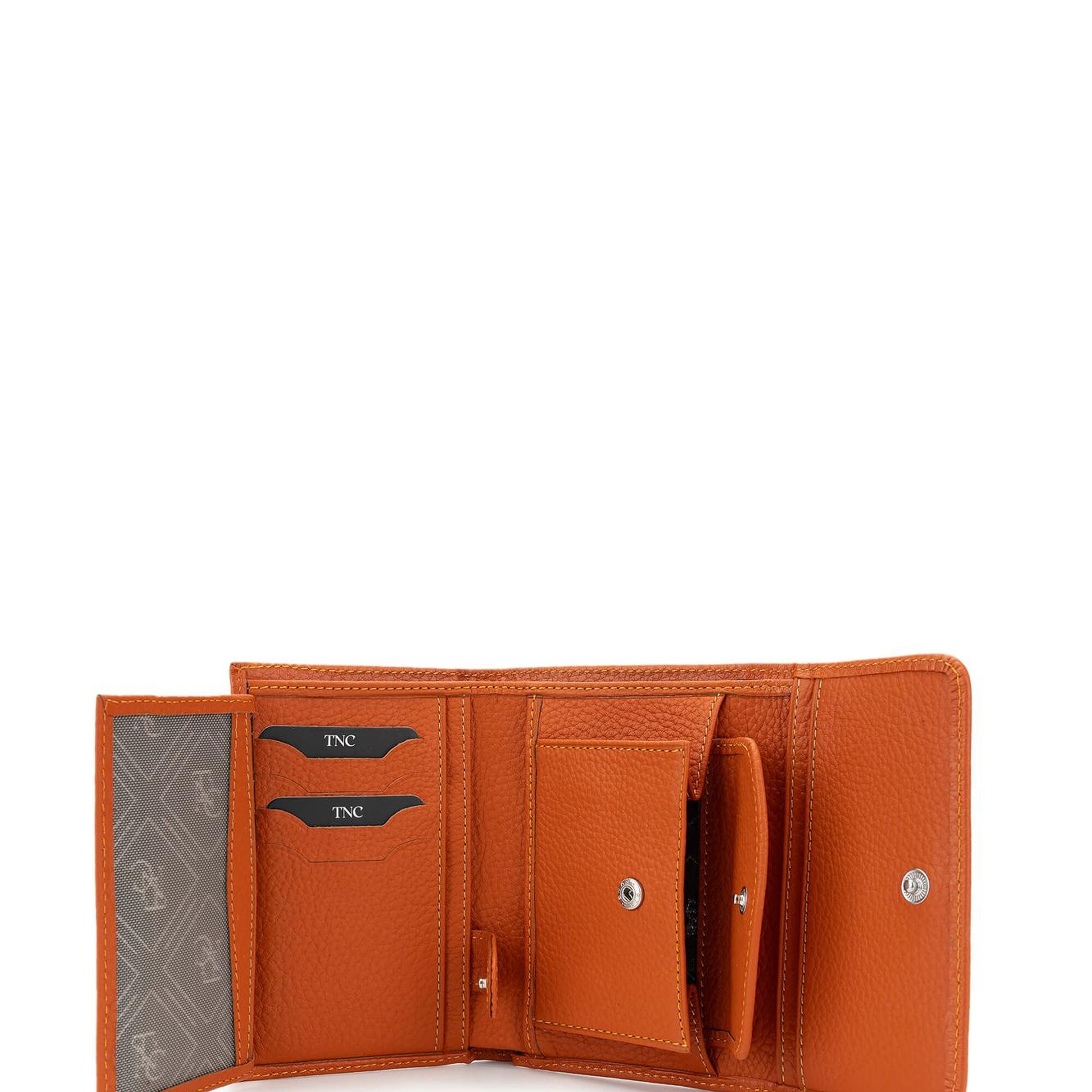 Tamer Tanca Kadın Hakiki Deri Turuncu Cüzdan Cuzdan