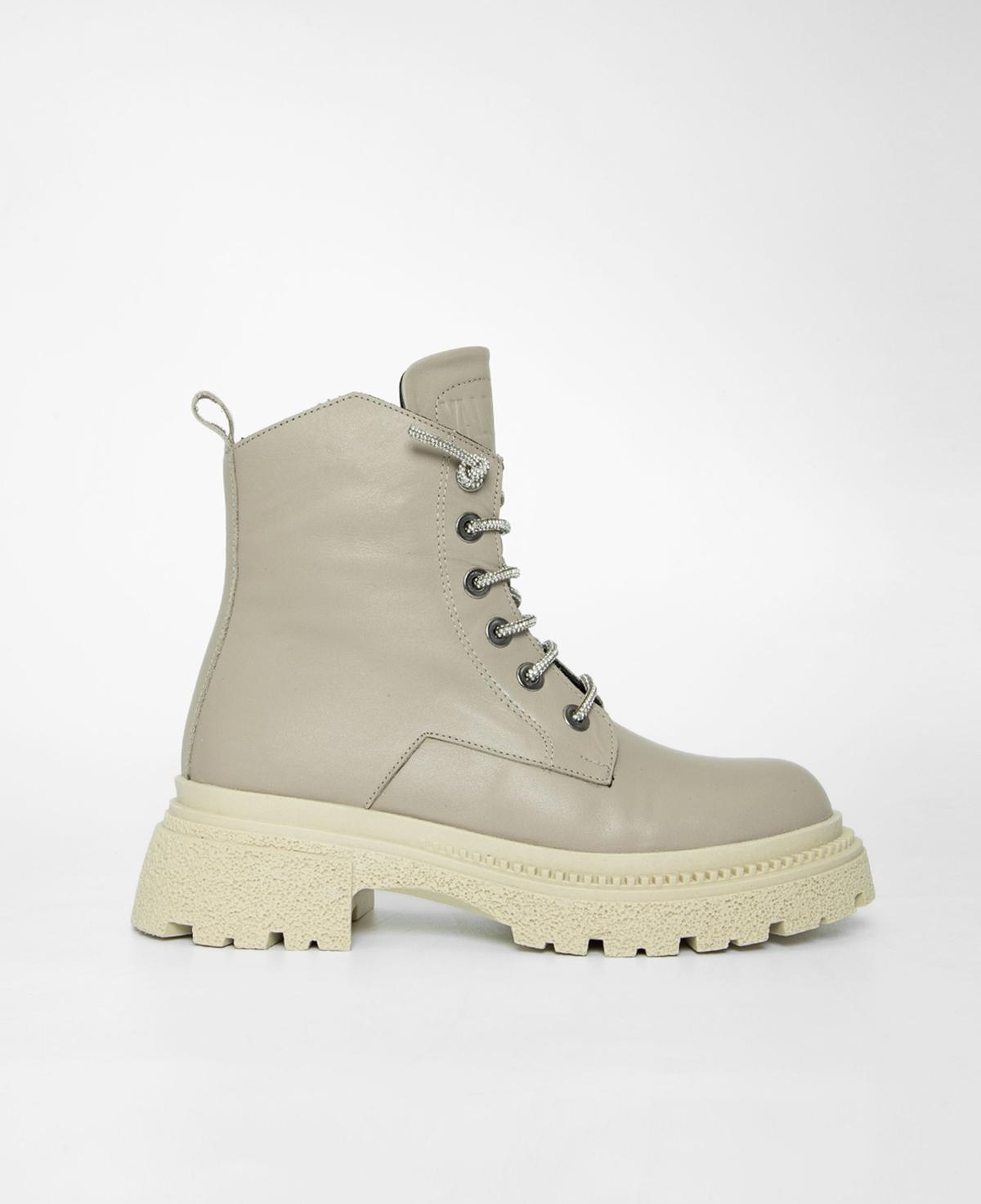 Valmenti Kadın Hakiki Deri Bej Düz Bot