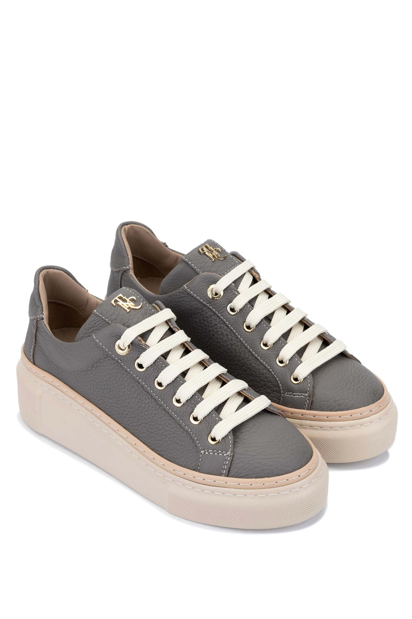 Tamer Tanca Kadın Hakiki Deri Koyu Gri Sneakers & Spor Ayakkabı