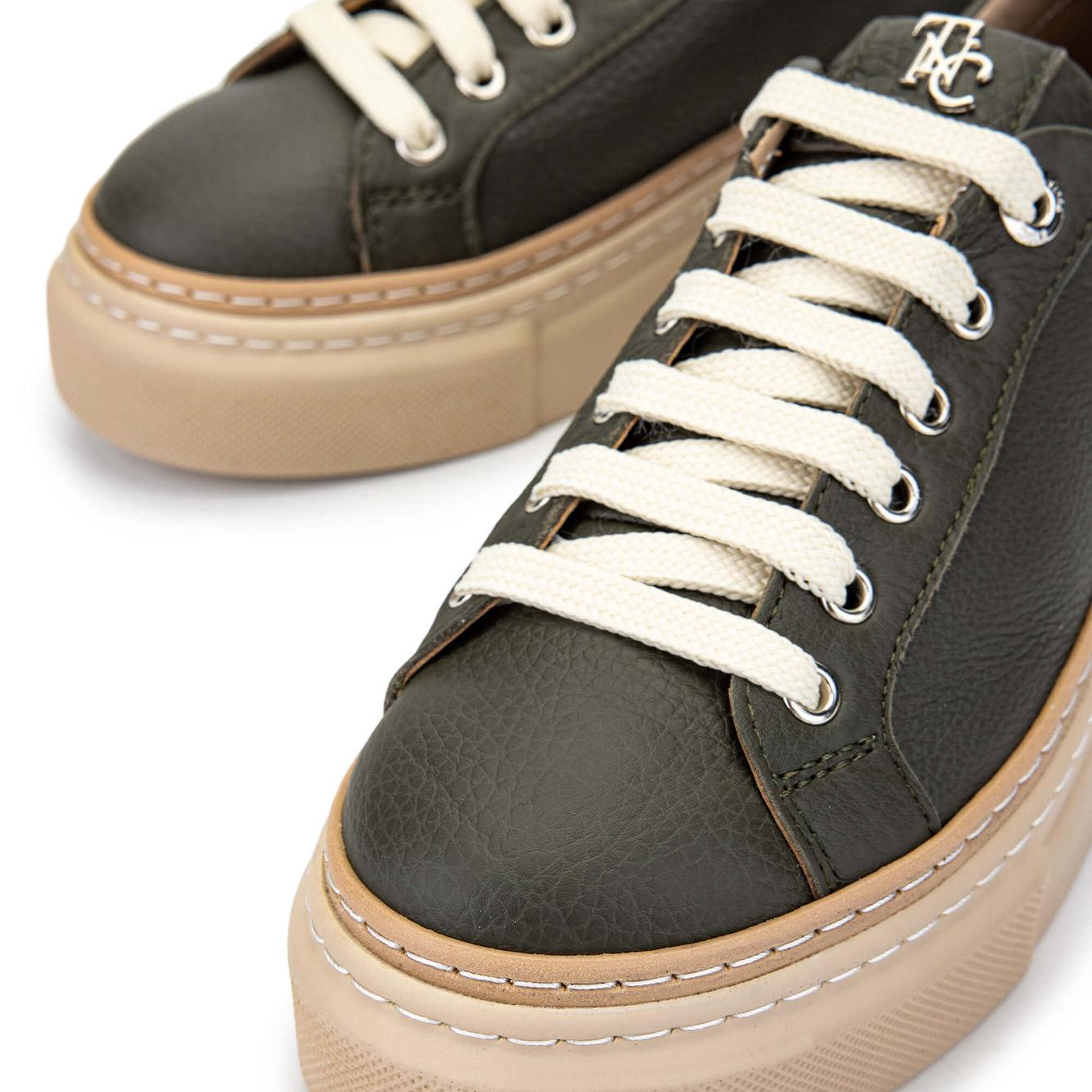 Tamer Tanca Kadın Hakiki Deri Haki Sneakers & Spor Ayakkabı