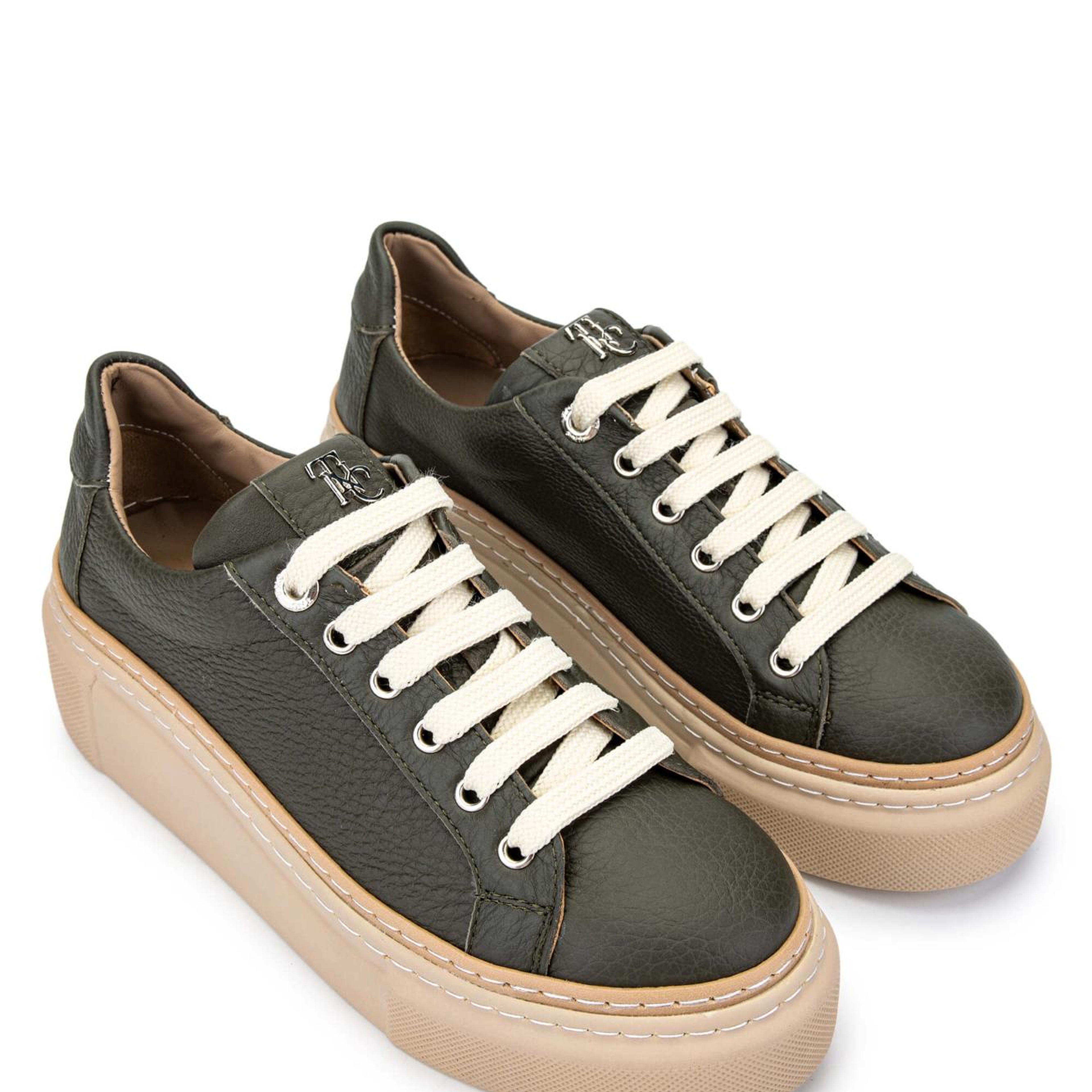 Tamer Tanca Kadın Hakiki Deri Haki Sneakers & Spor Ayakkabı