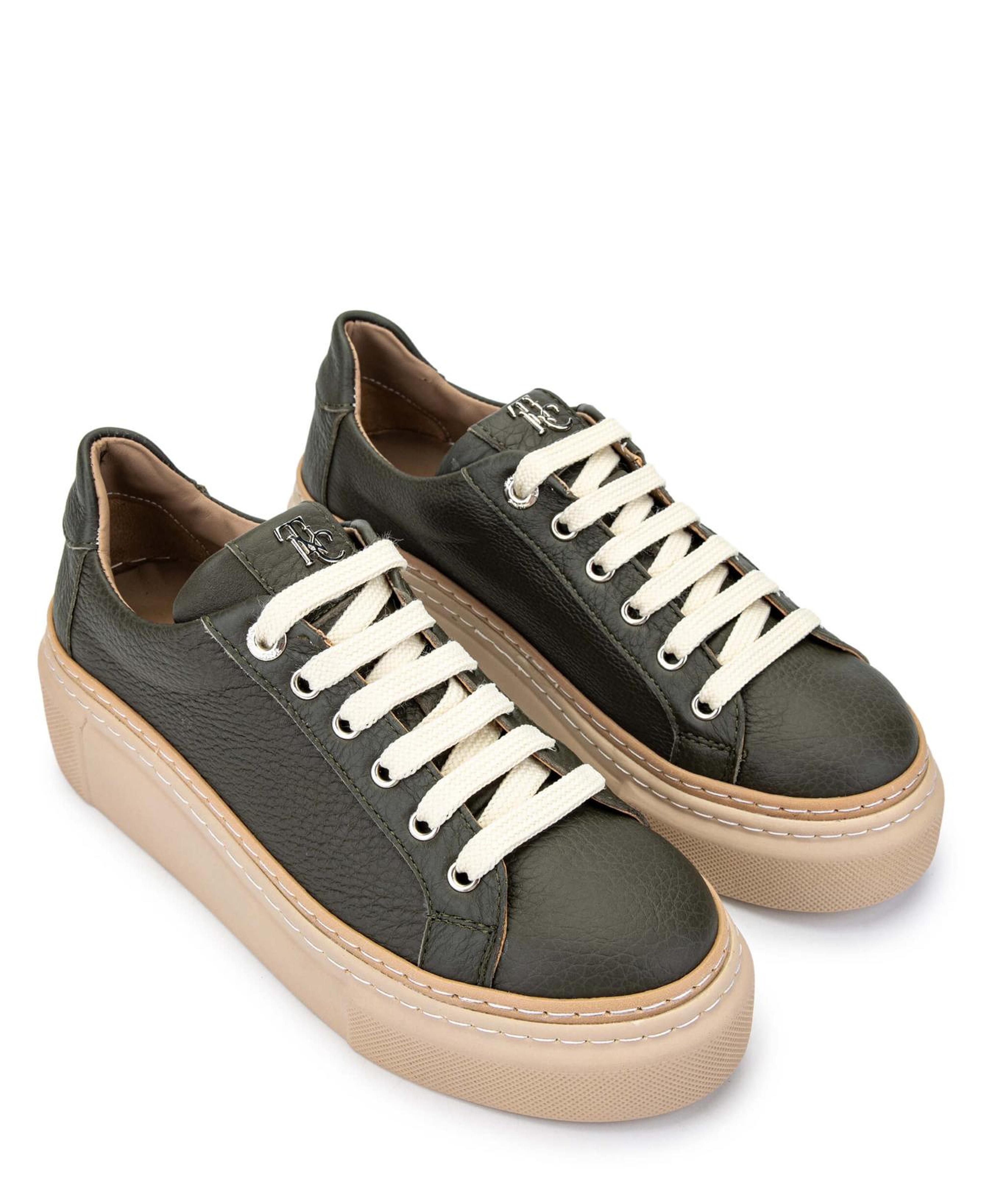 Tamer Tanca Kadın Hakiki Deri Haki Sneakers & Spor Ayakkabı