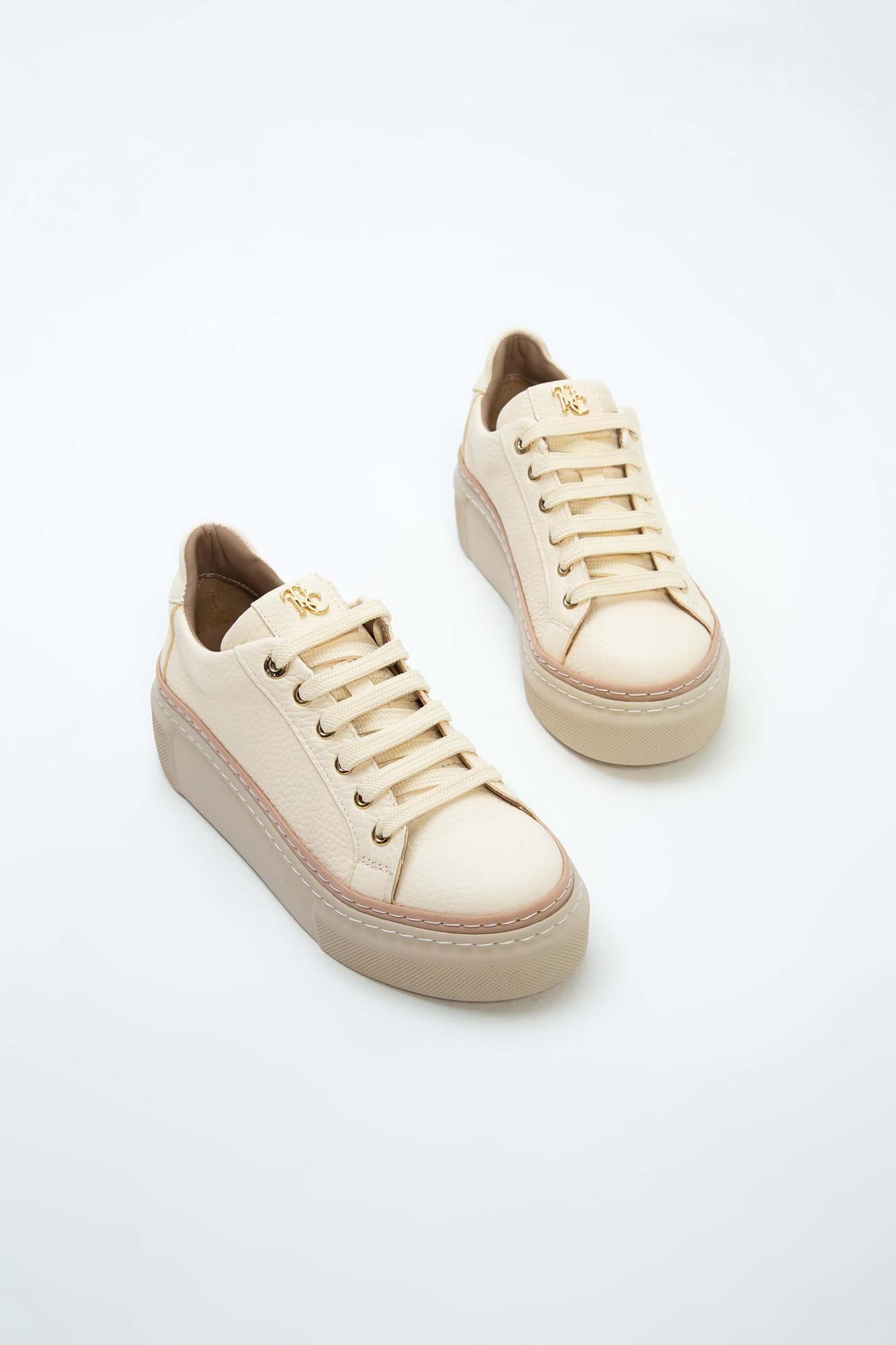 Tamer Tanca Kadın Hakiki Deri Bej Sneakers & Spor Ayakkabı