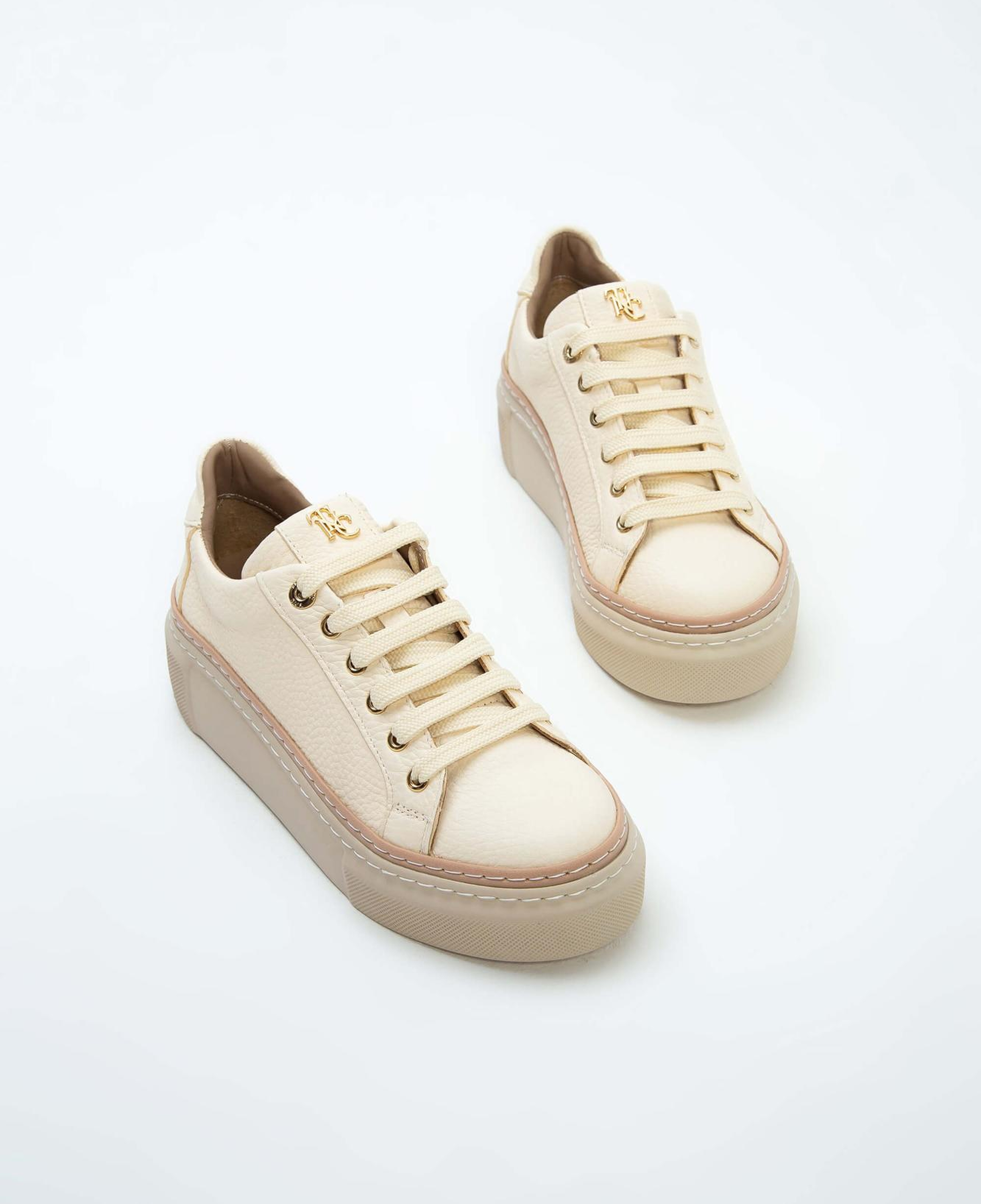 Tamer Tanca Kadın Hakiki Deri Bej Sneakers & Spor Ayakkabı