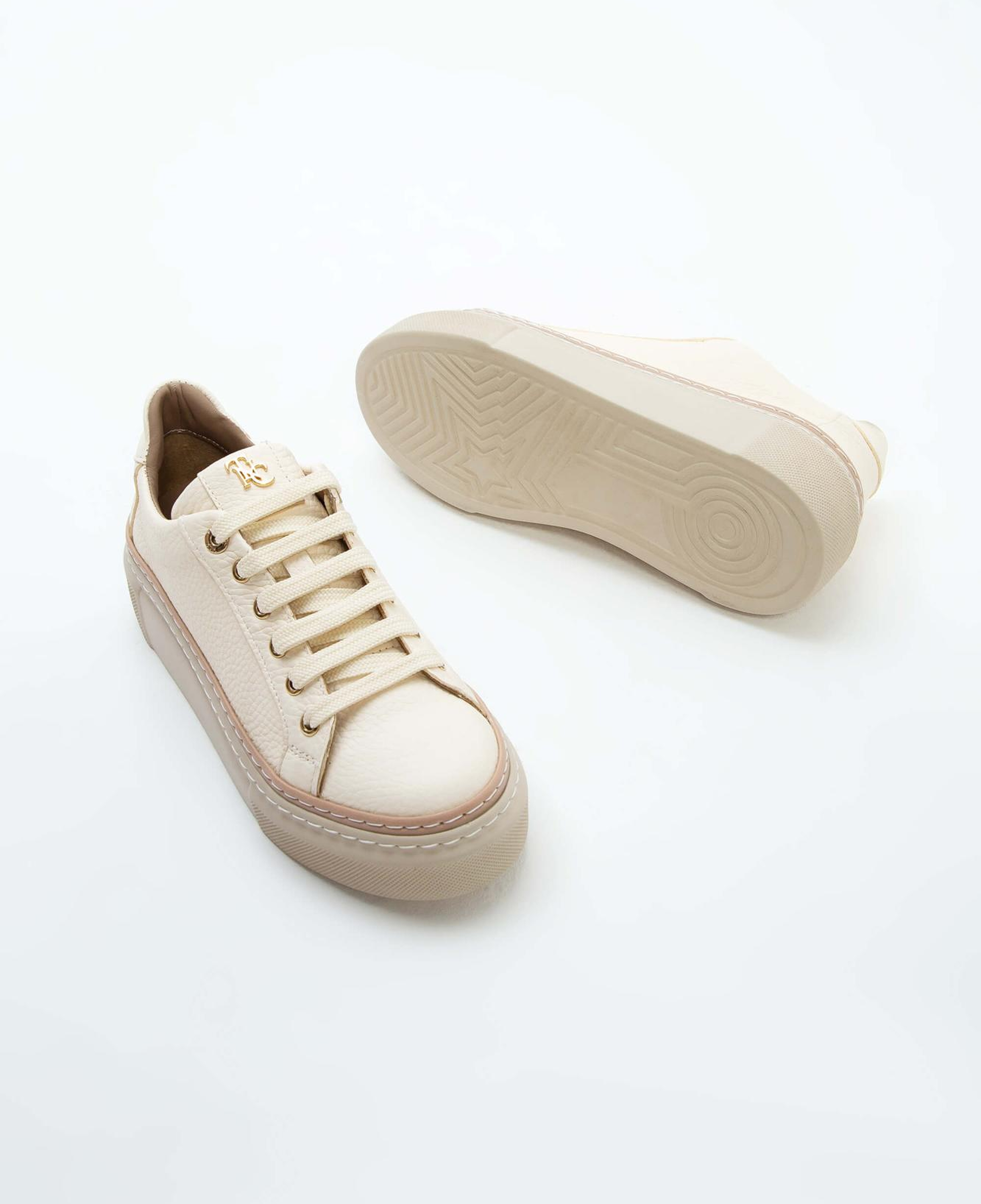 Tamer Tanca Kadın Hakiki Deri Bej Sneakers & Spor Ayakkabı