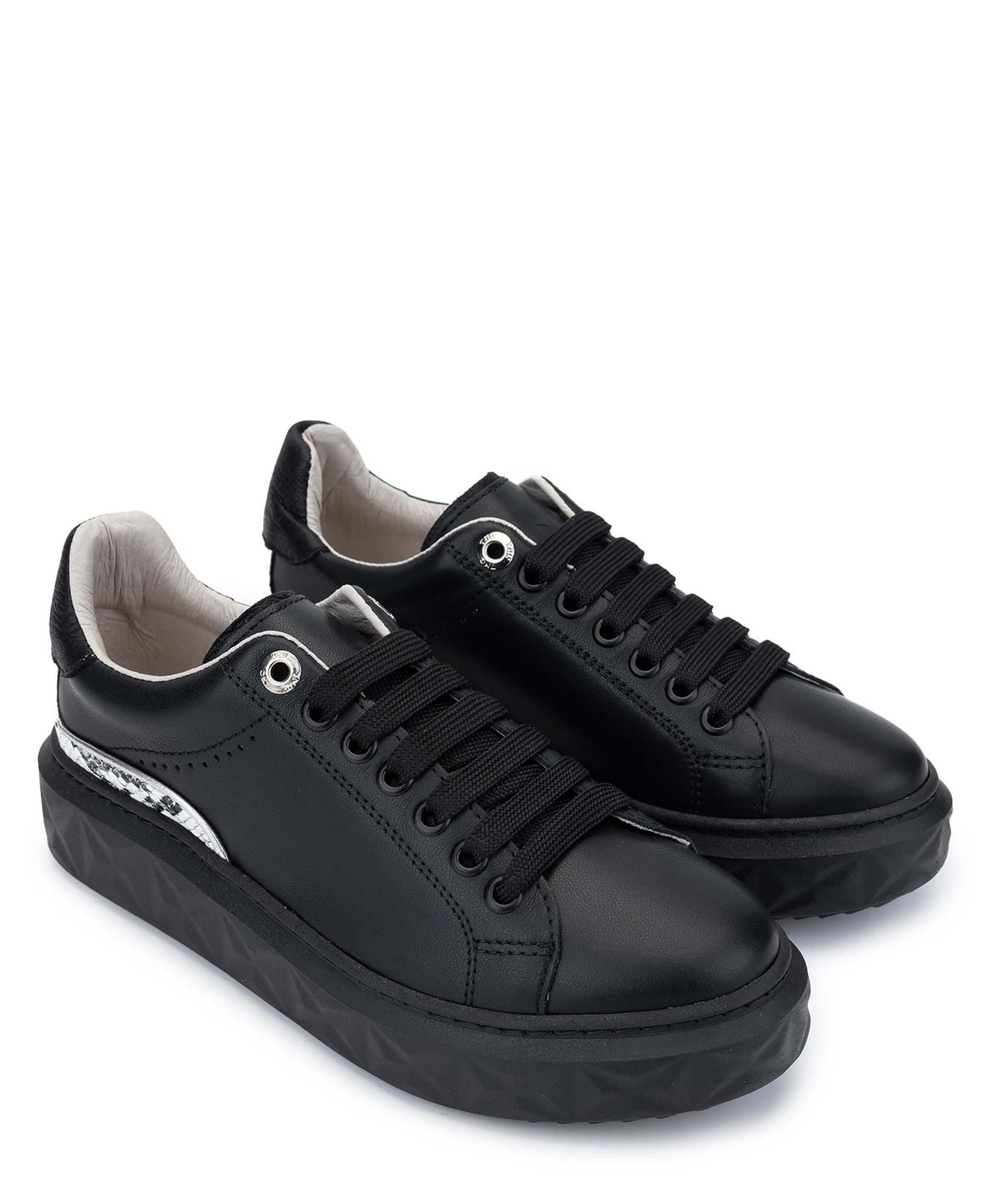 Tamer Tanca Kadın Hakiki Deri Siyah Sneakers & Spor Ayakkabı