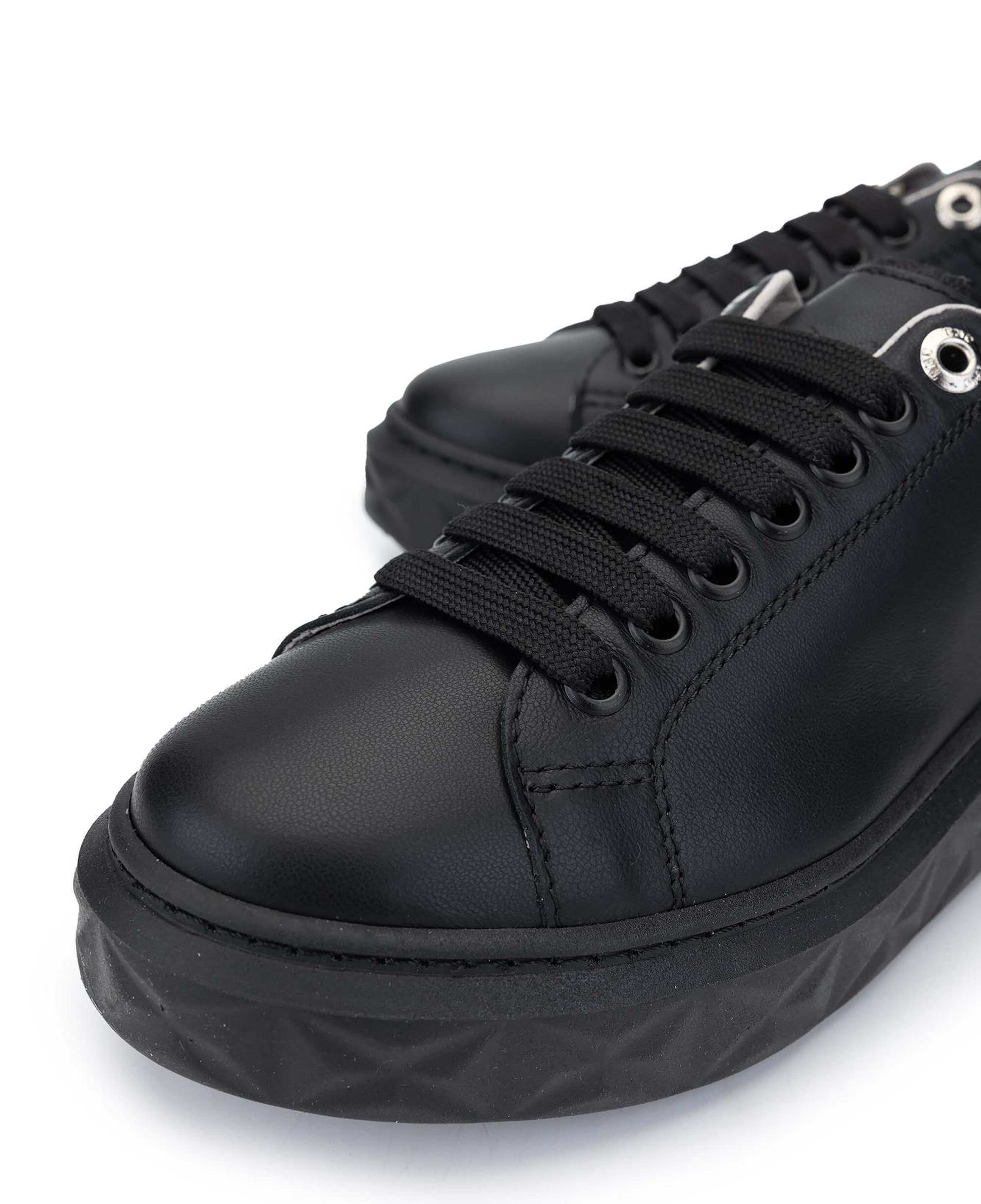 Tamer Tanca Kadın Hakiki Deri Siyah Sneakers & Spor Ayakkabı