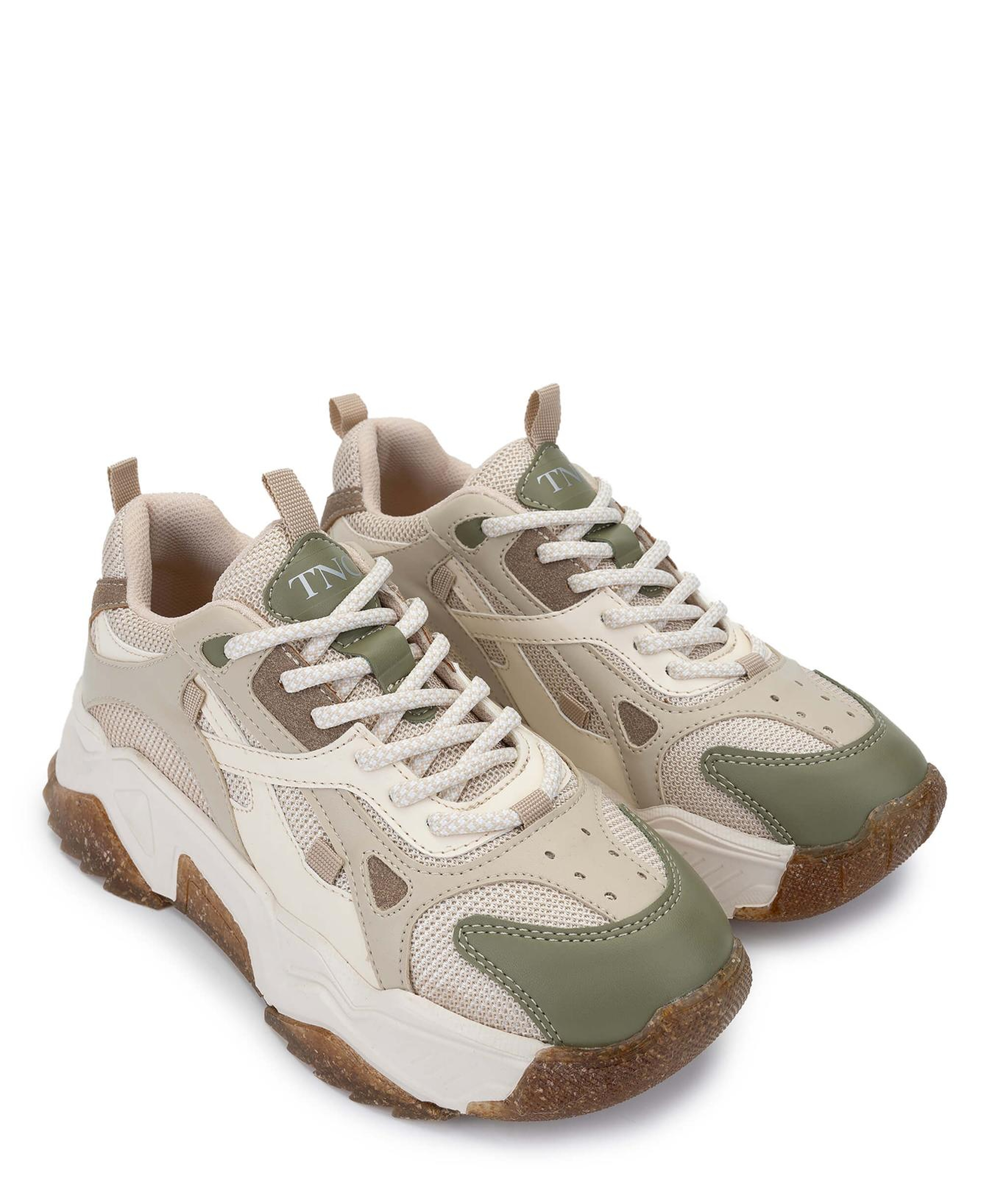 Tamer Tanca Kadın Vegan Beyaz/Haki Sneakers & Spor Ayakkabı