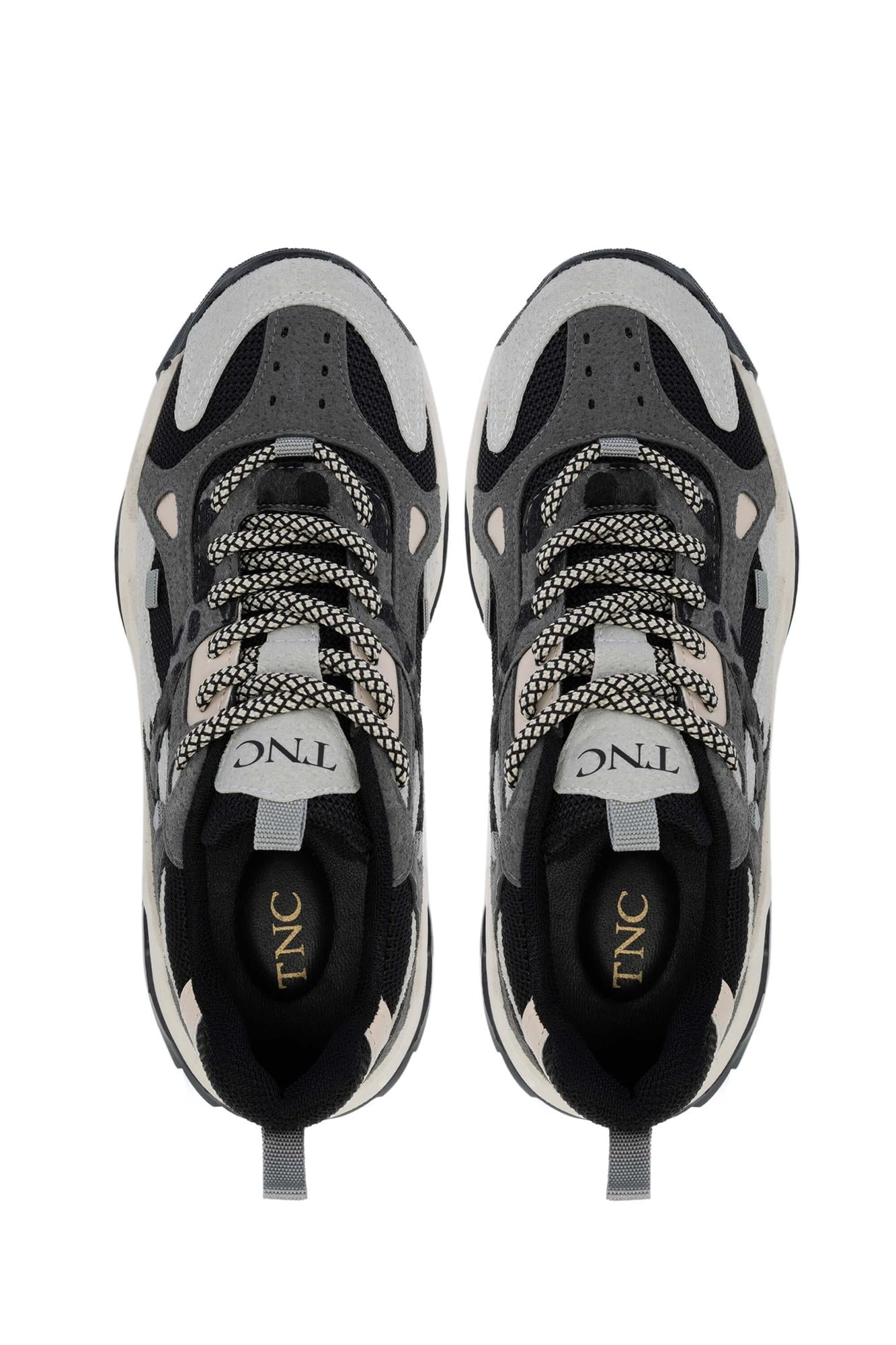 Tamer Tanca Kadın Vegan Buz/Siyah Sneakers & Spor Ayakkabı