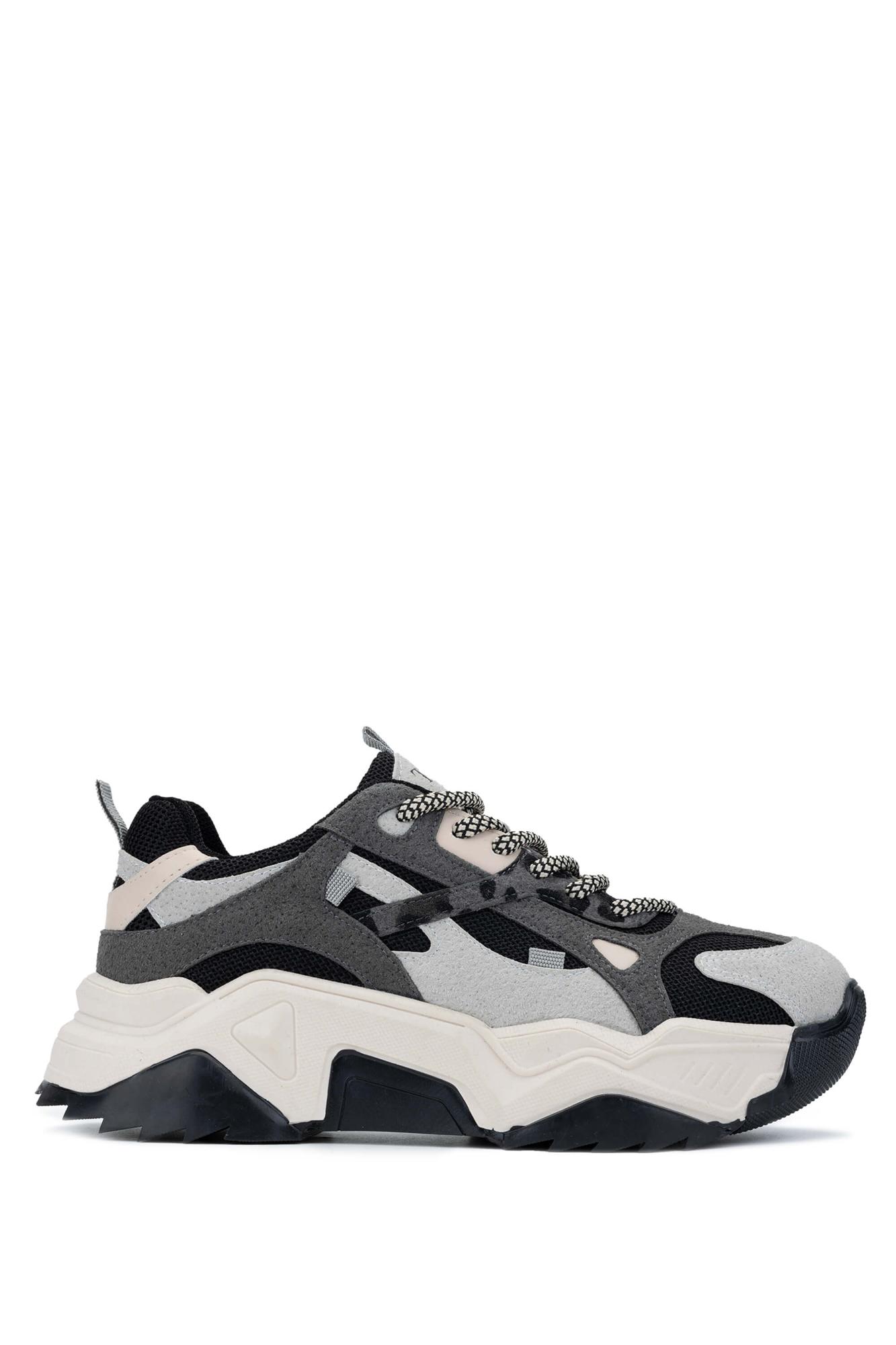 Tamer Tanca Kadın Vegan Buz/Siyah Sneakers & Spor Ayakkabı