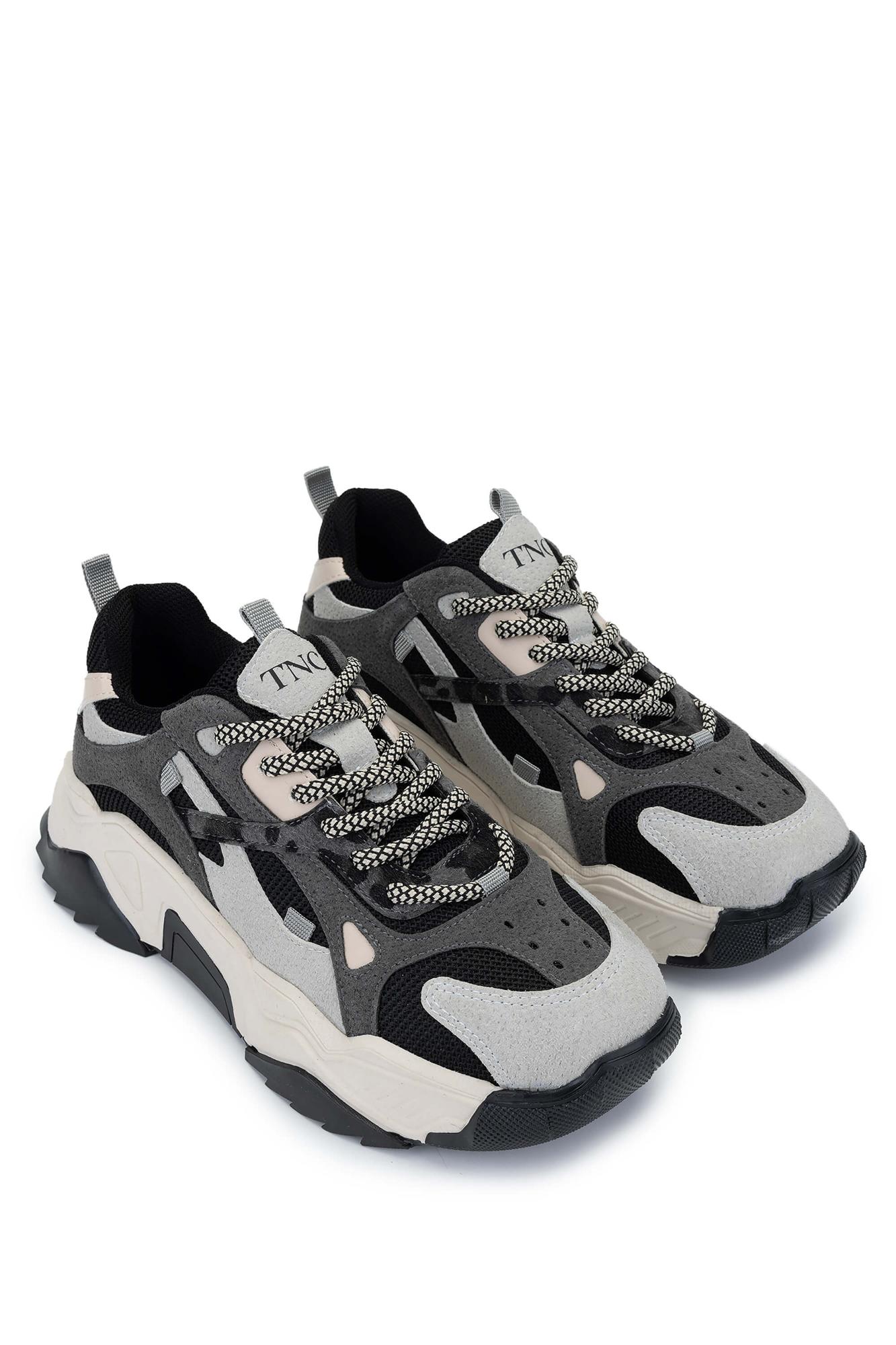 Tamer Tanca Kadın Vegan Buz/Siyah Sneakers & Spor Ayakkabı