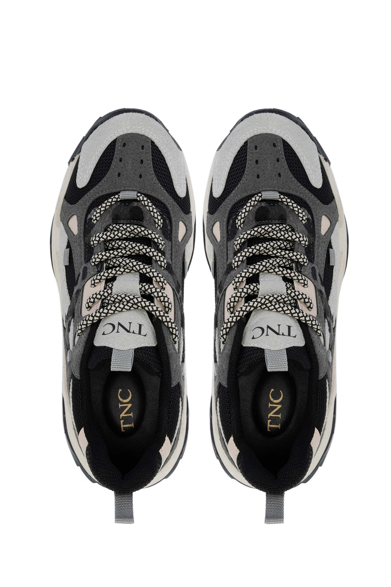 Tamer Tanca Kadın Vegan Buz/Siyah Sneakers & Spor Ayakkabı