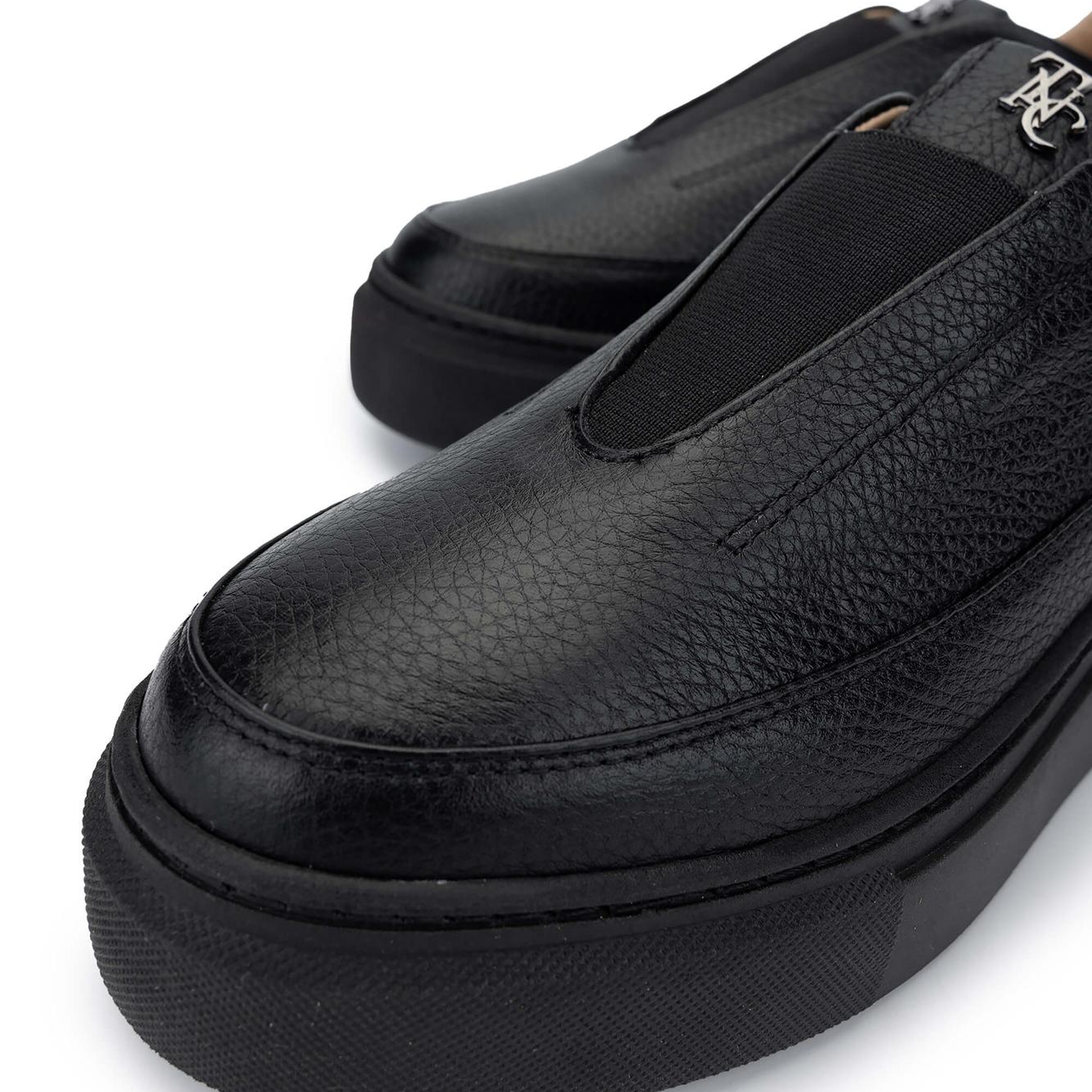 Tamer Tanca Kadın Hakiki Deri Siyah Floter Sneakers & Spor Ayakkabı