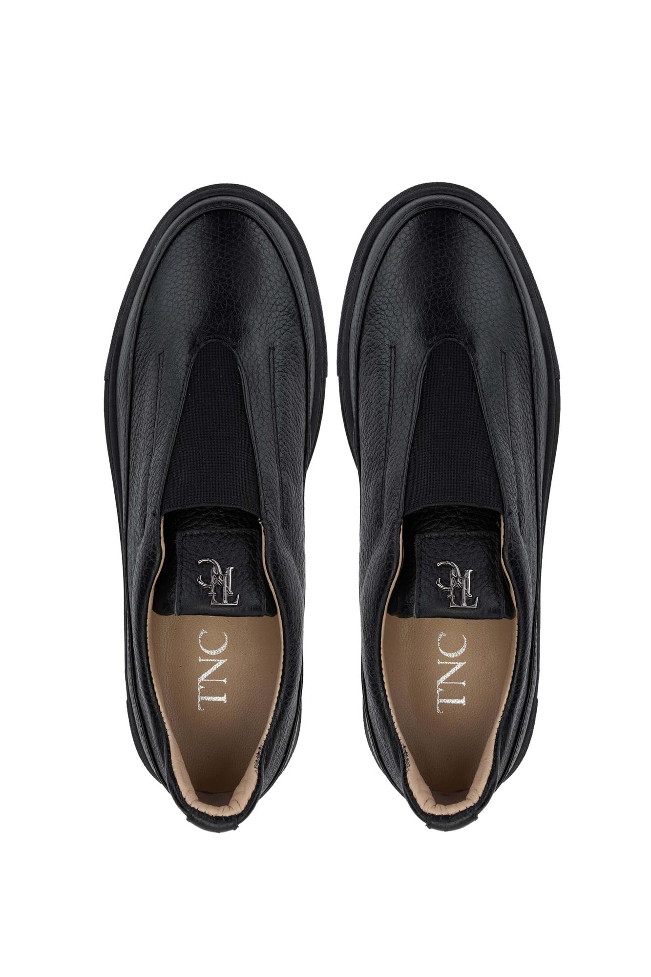 Tamer Tanca Kadın Hakiki Deri Siyah Floter Sneakers & Spor Ayakkabı