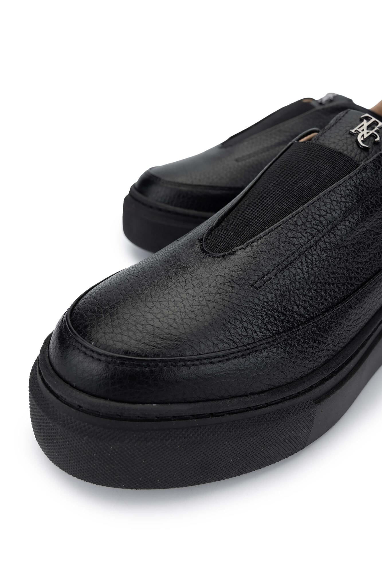 Tamer Tanca Kadın Hakiki Deri Siyah Floter Sneakers & Spor Ayakkabı