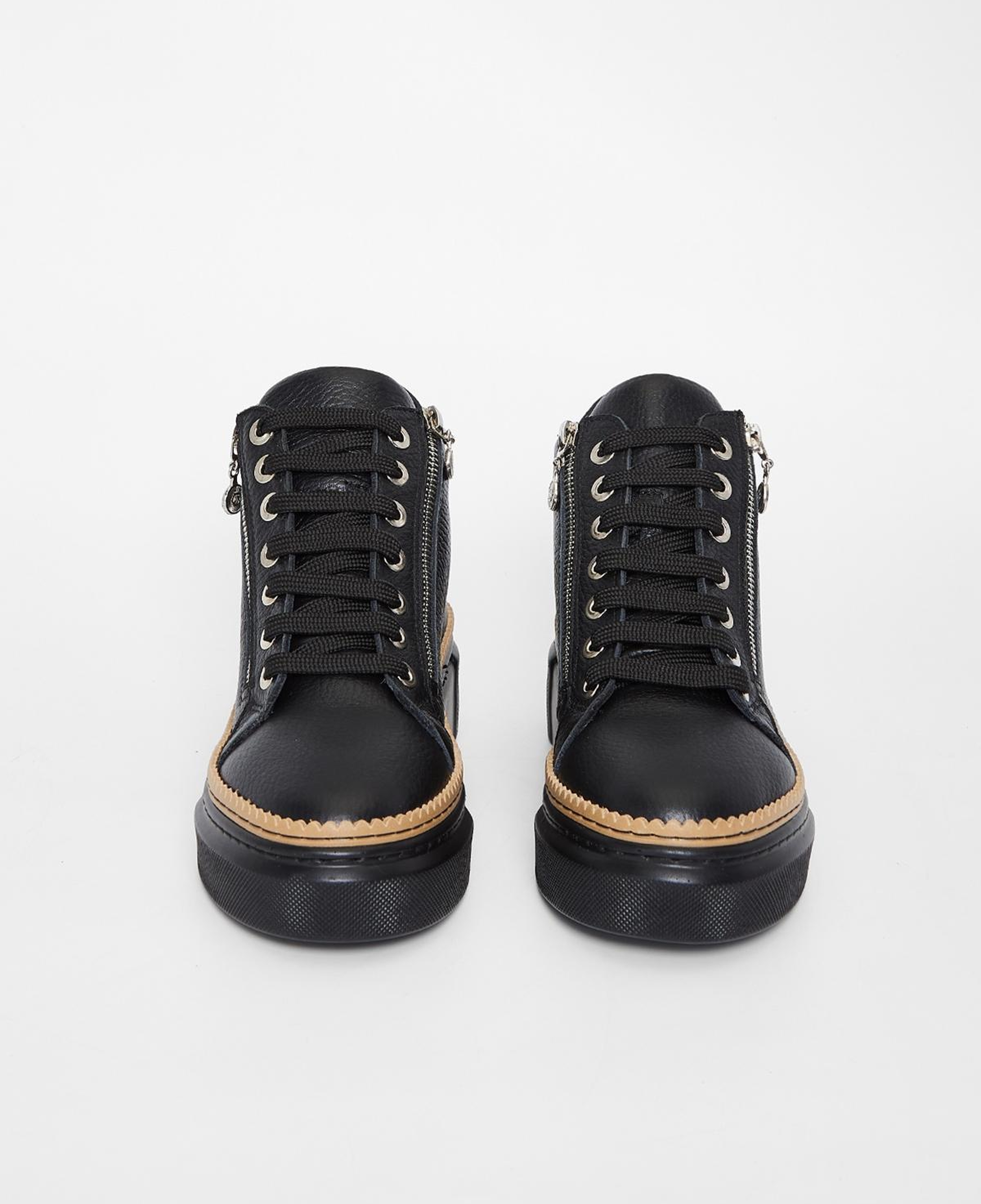 Valmenti Kadın Hakiki Deri Siyah Floter Düz Bot